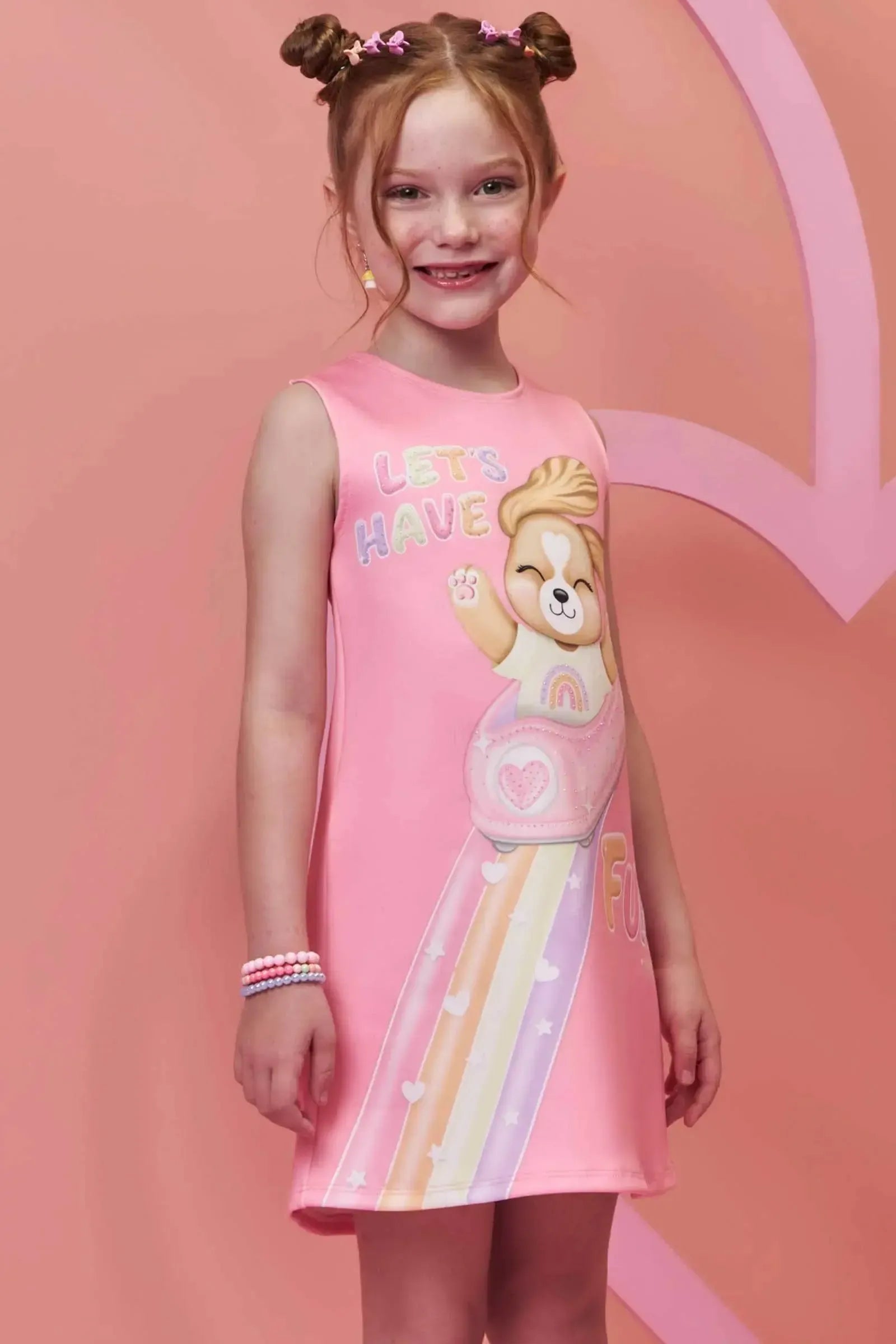 Vestido em Fly Tech 98994 Infanti Infantil Menina