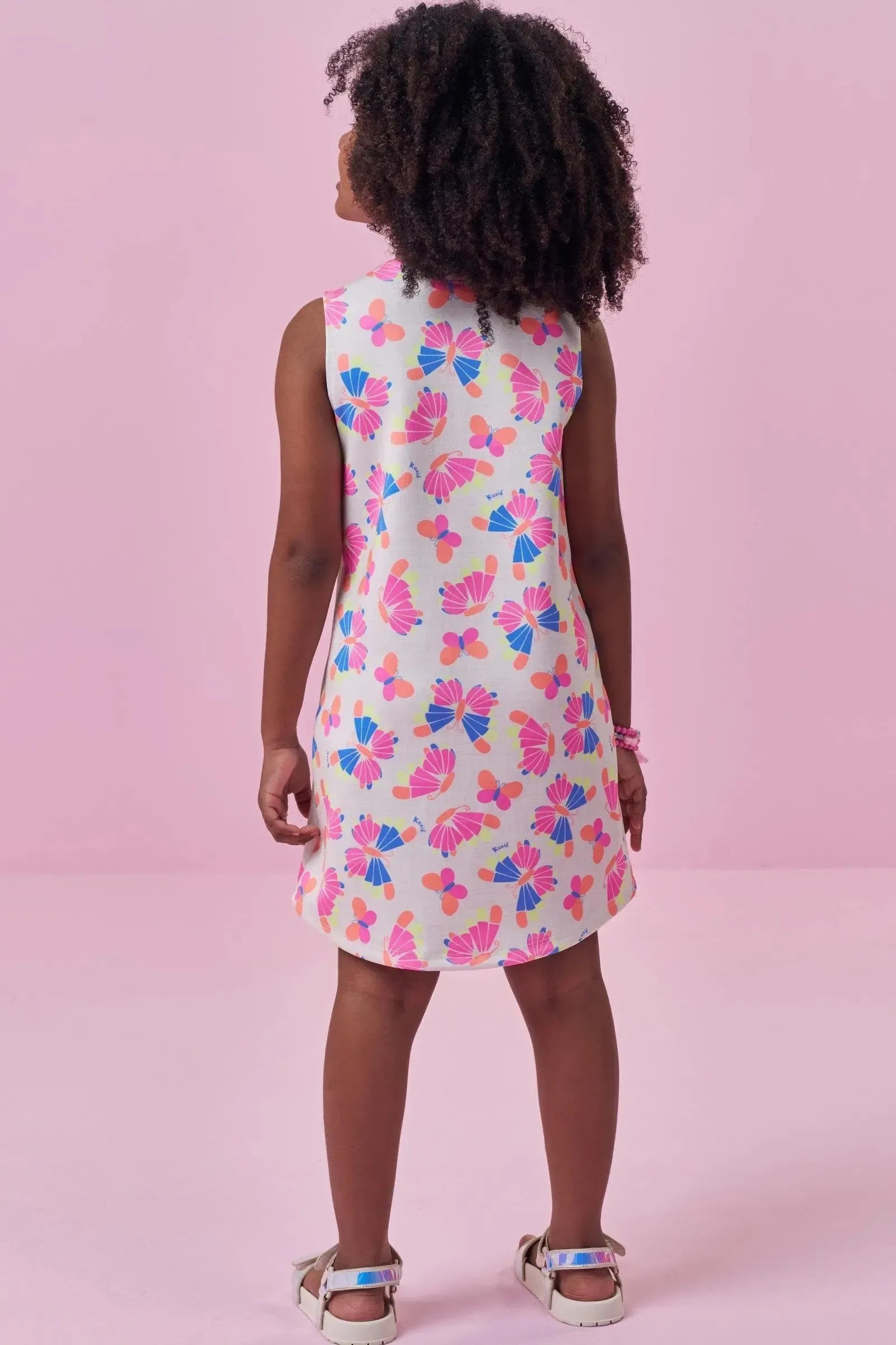 Vestido em Fly Tech 99639 Kukiê Infantil Menina