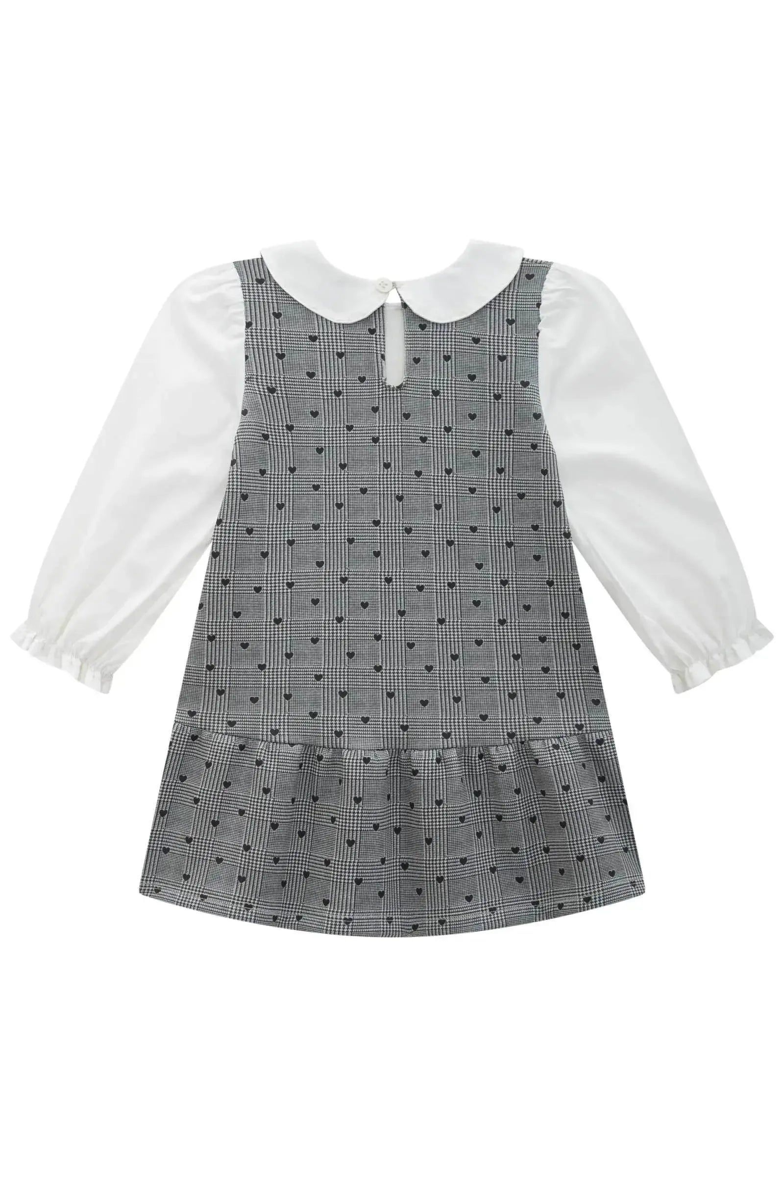 Vestido em Fly Tech e Tricoline 89981 Infanti Bebê Menina