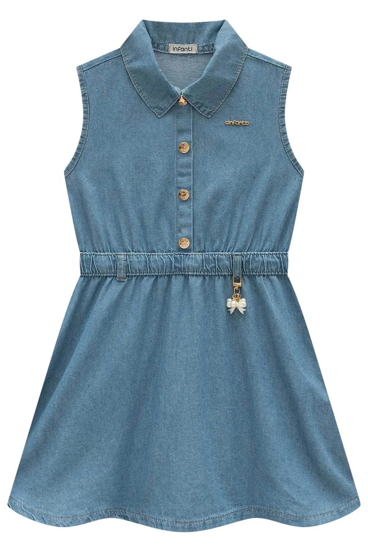 Vestido em Jeans 98779 Infanti Infantil Menina