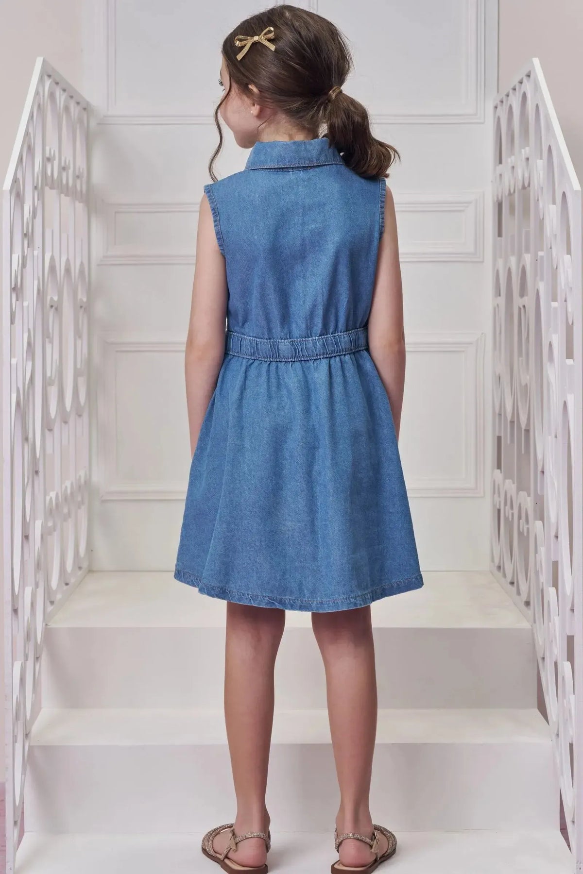 Vestido em Jeans 98779 Infanti Infantil Menina