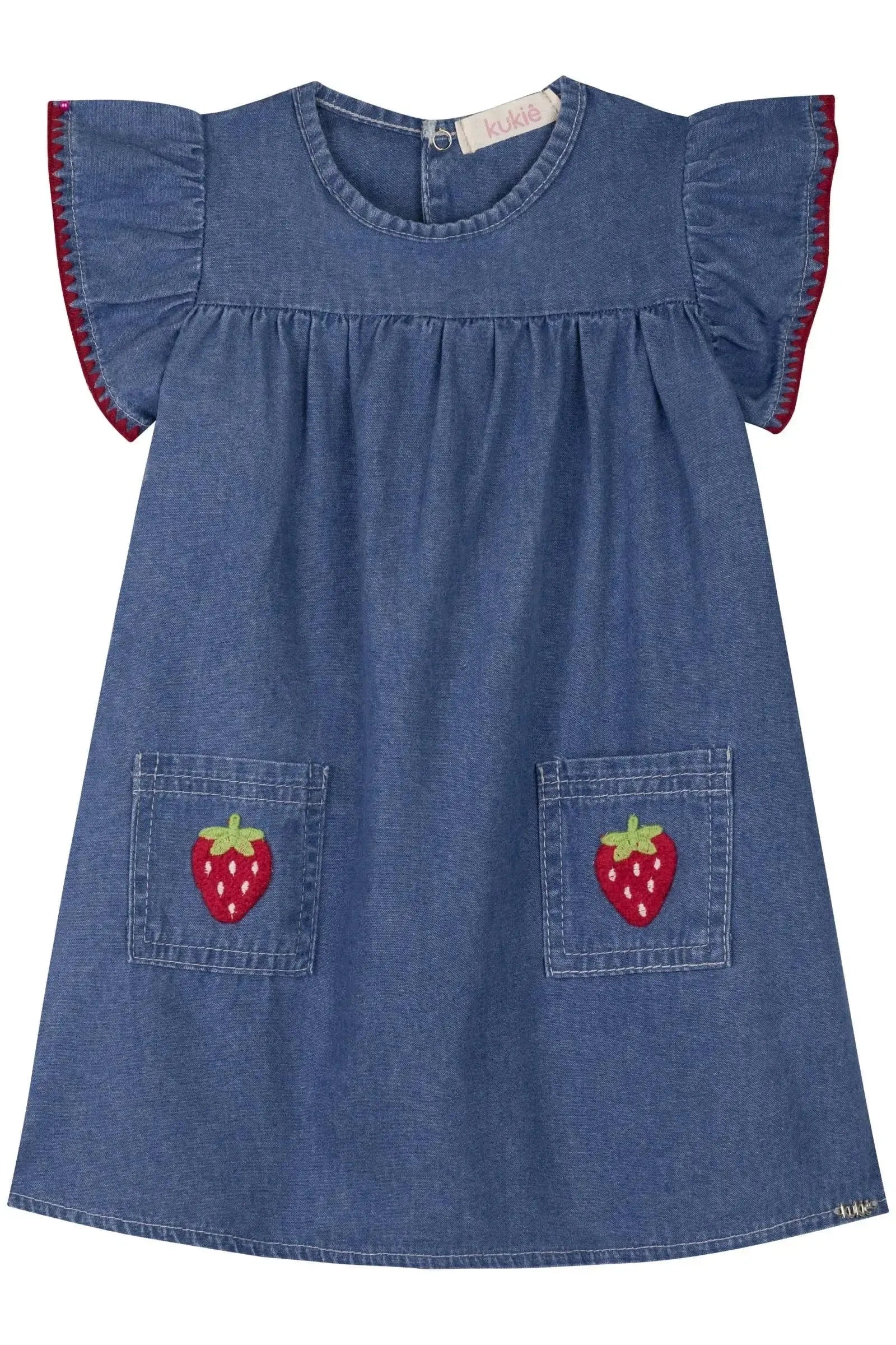 Vestido em Jeans 84827 Kukiê Bebê Menina