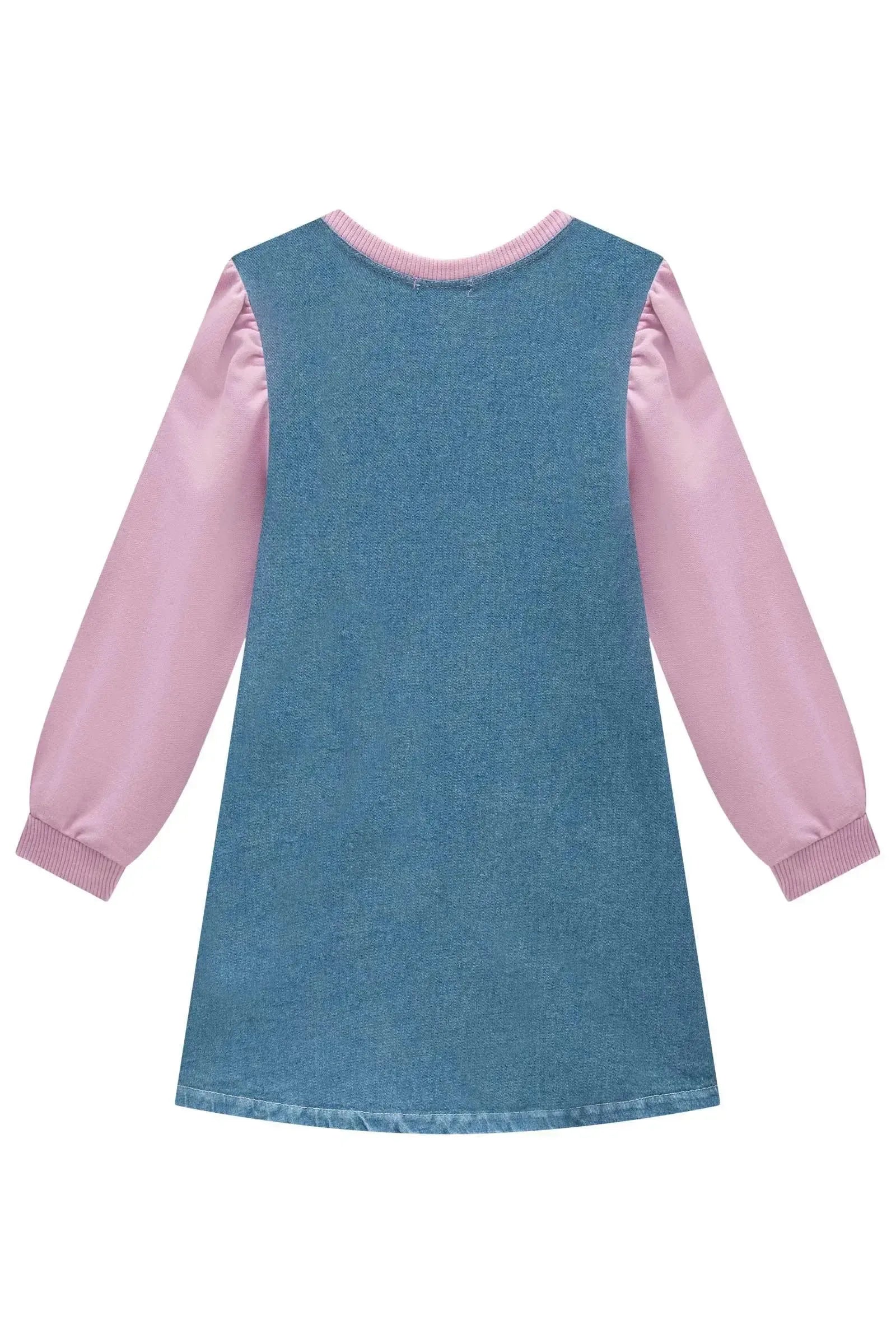 Vestido em Jeans com Elastano e Molecotton 90813 Infanti Infantil Menina