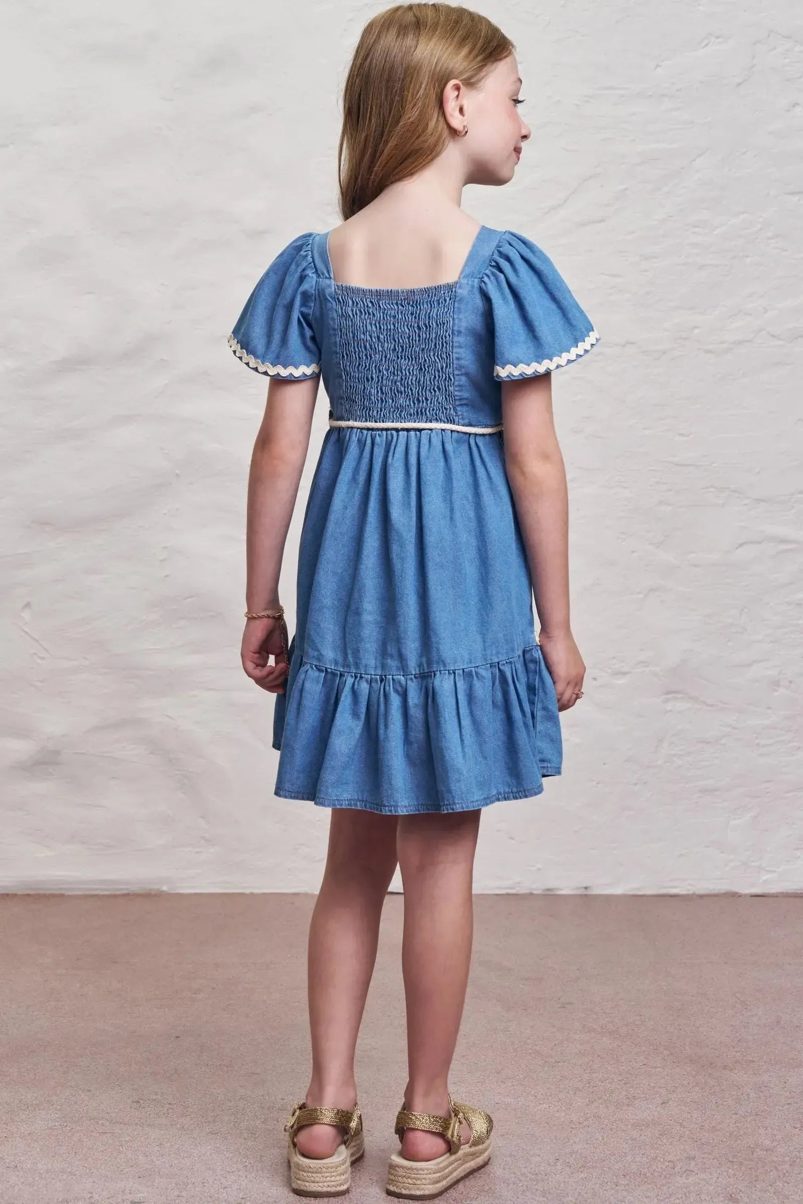 Vestido em Jeans Teca 98808 Infanti Infantil Menina