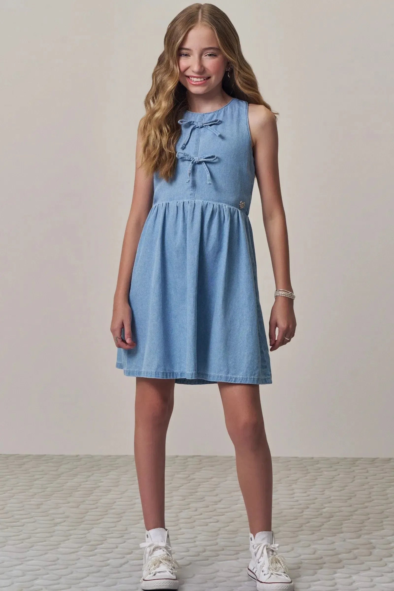 Vestido em Jeans Teca 98981 Lilimoon Teen Menina