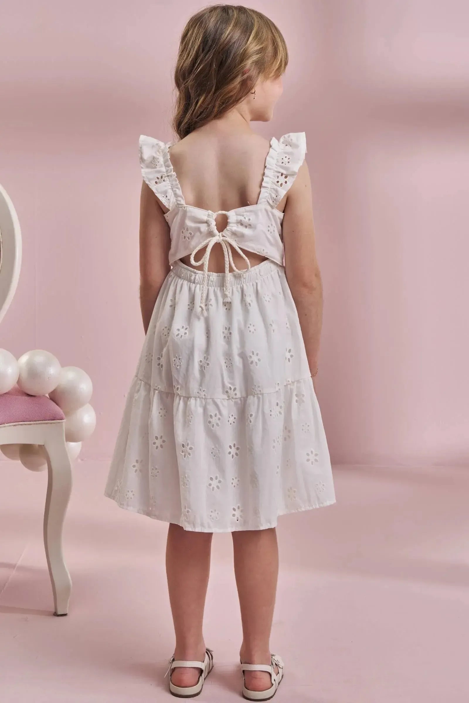 Vestido em Laise 100% Algodão 93687 Kukiê Infantil Menina