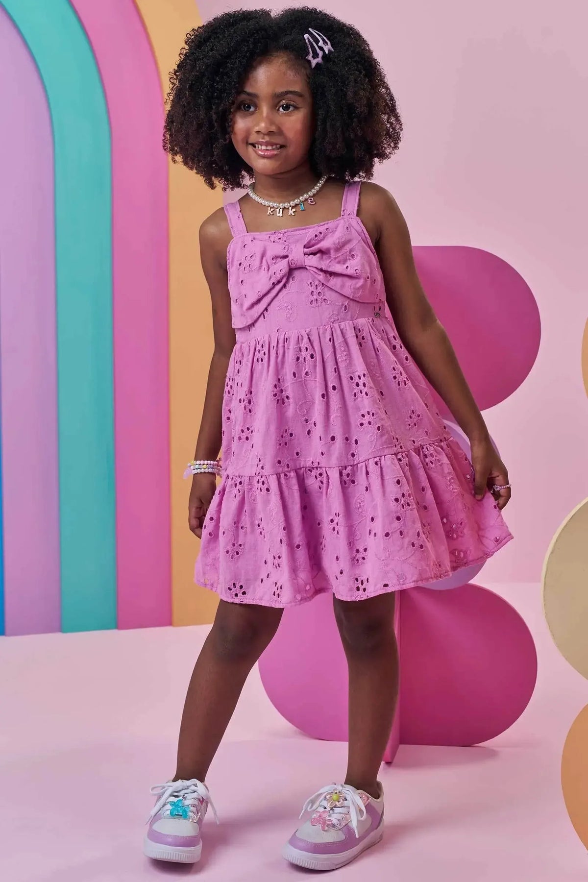 Vestido em Laise 99023 Kukiê Infantil Menina