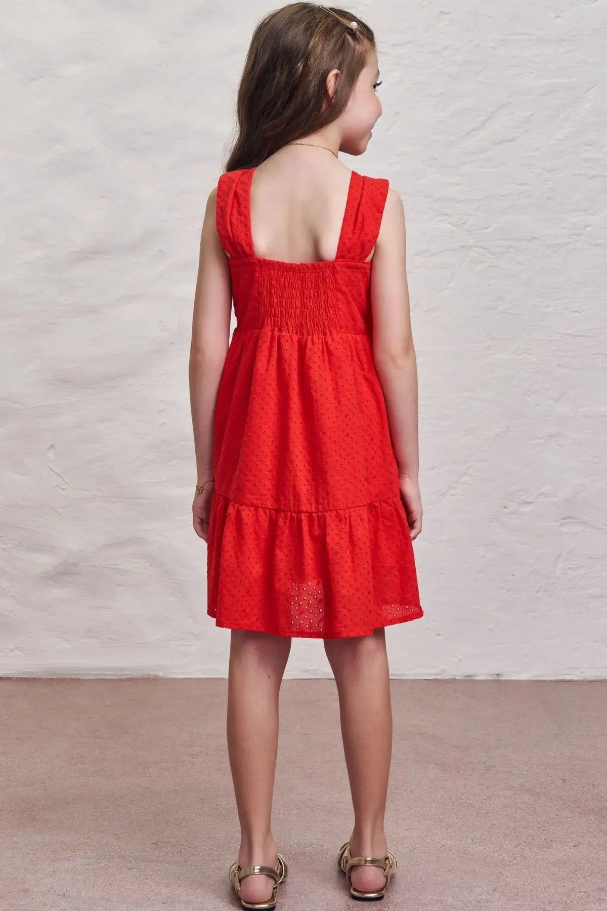 Vestido em Laise Bordada 98079 Infanti Infantil Menina