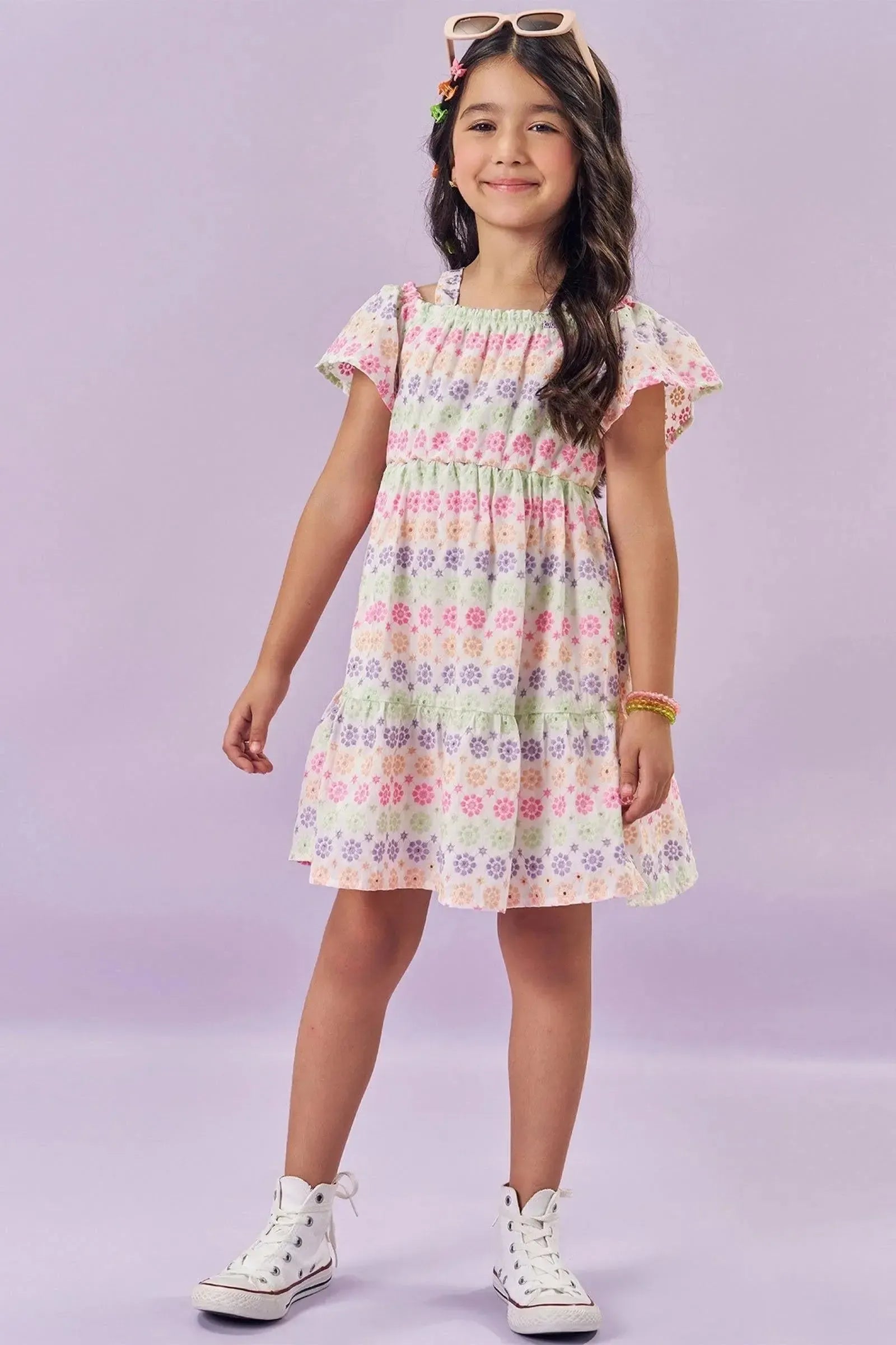 Vestido em Laise Floreale 84226 Kukiê Infantil Menina