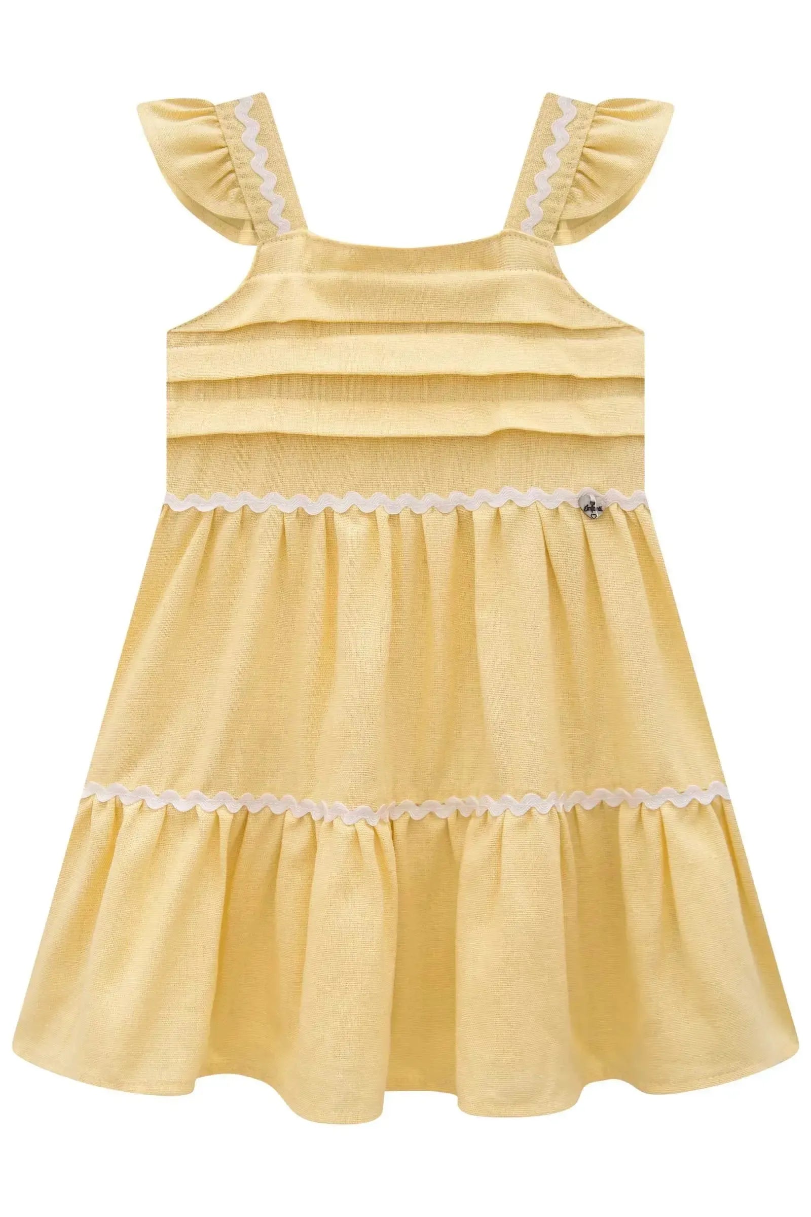 Vestido em Linho 83430 Infanti Bebê Menina