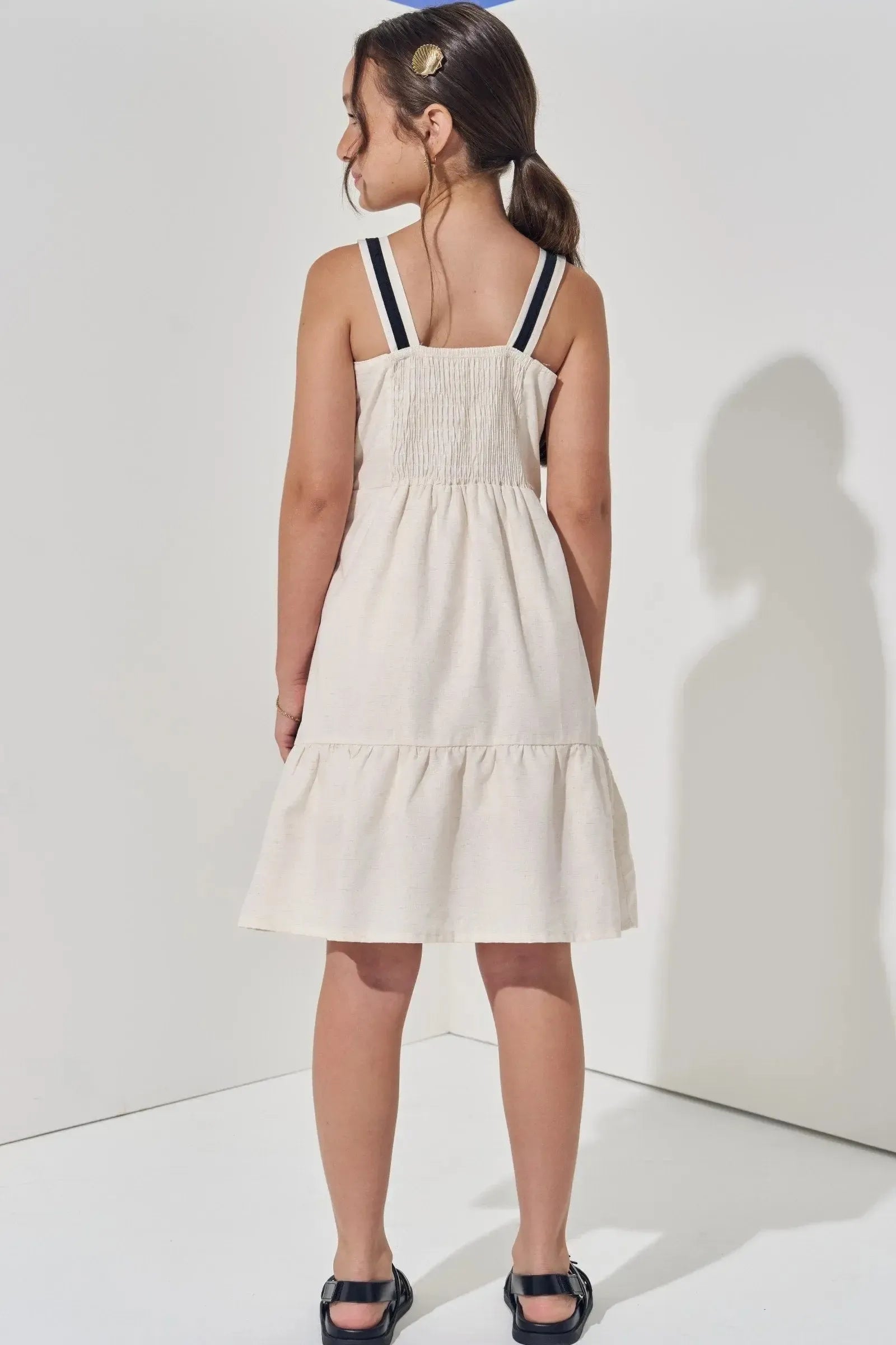 Vestido em Linho 98890 Vic Teen Menina