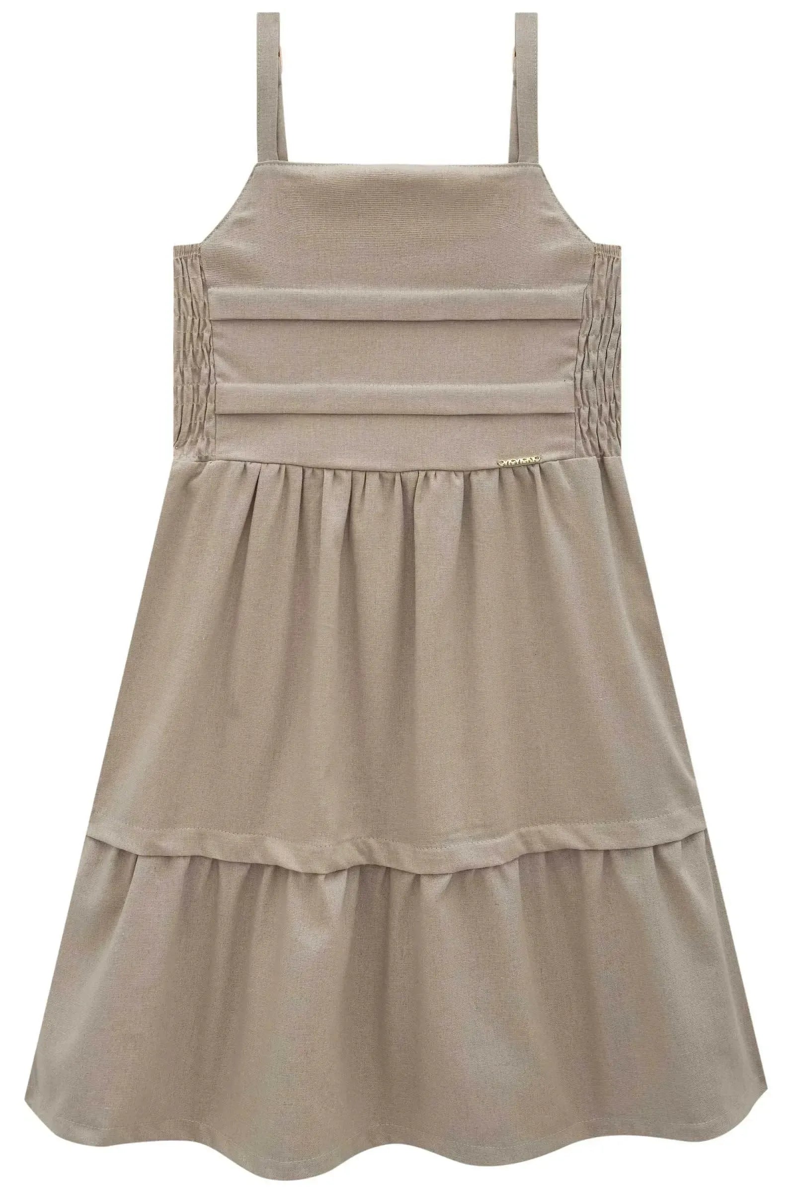Vestido em Linho Blend 94416 Vic&Vicky Teen Menina