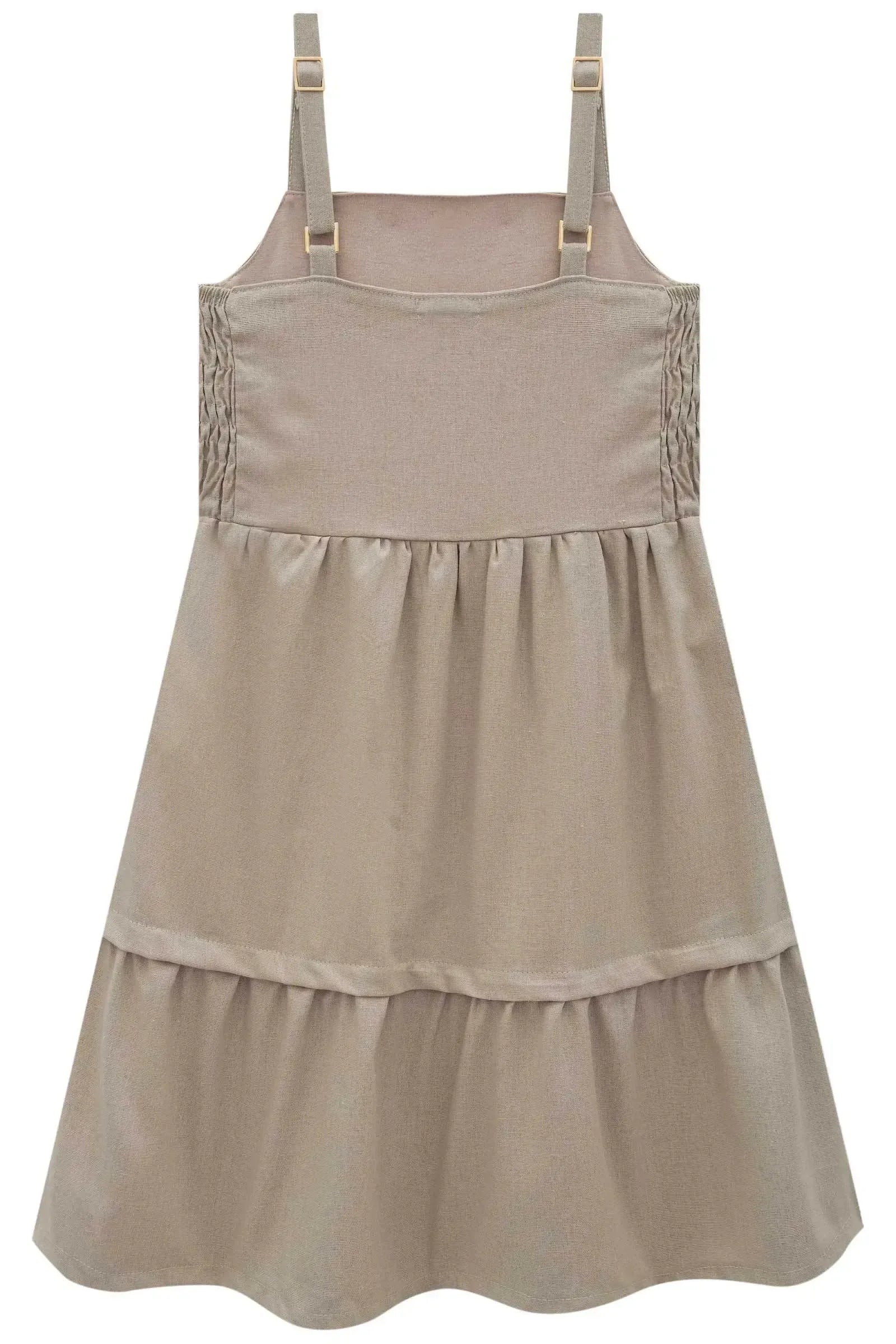 Vestido em Linho Blend 94416 Vic&Vicky Teen Menina