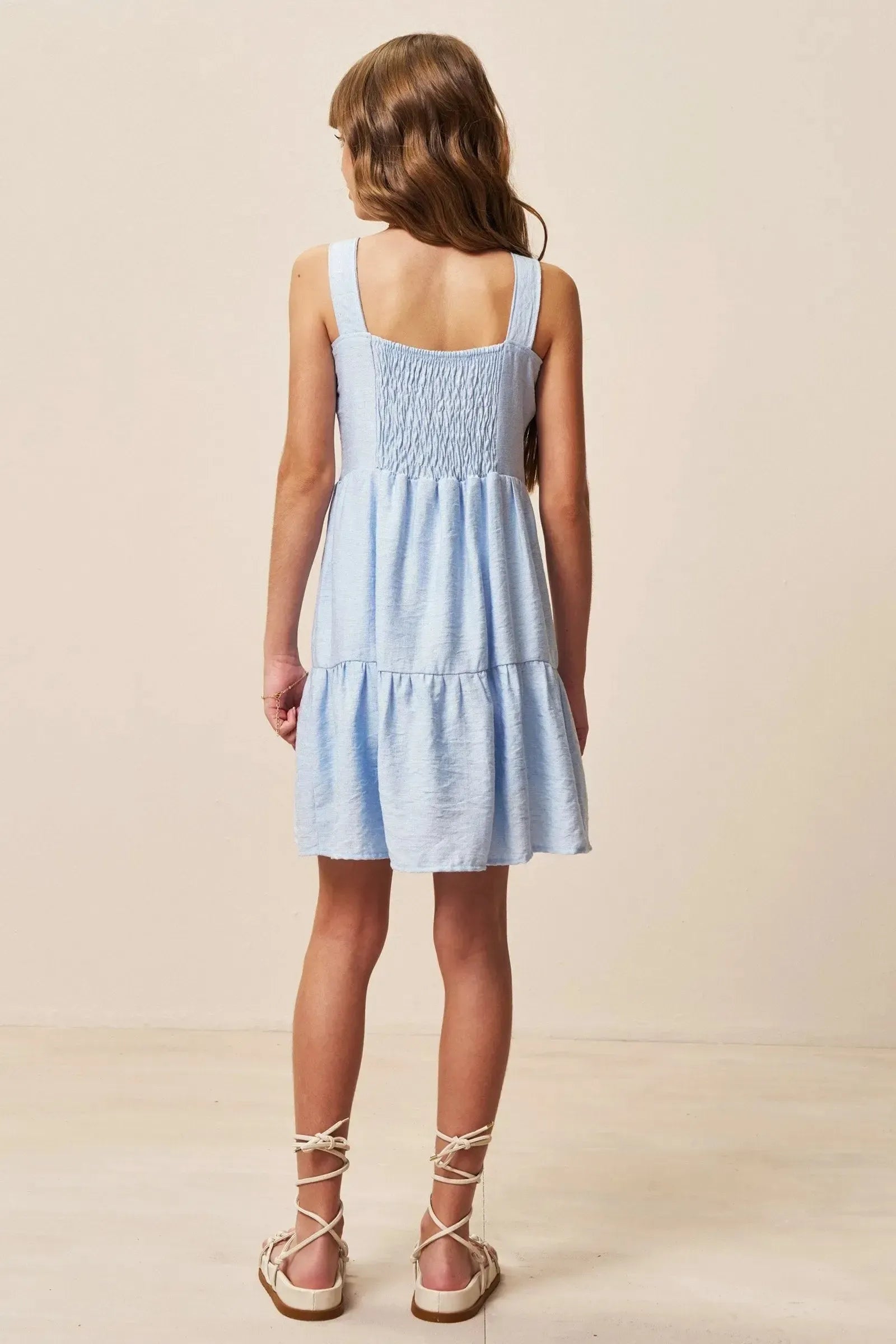 Vestido em Linho Capri 94415 Vic&Vicky Teen Menina