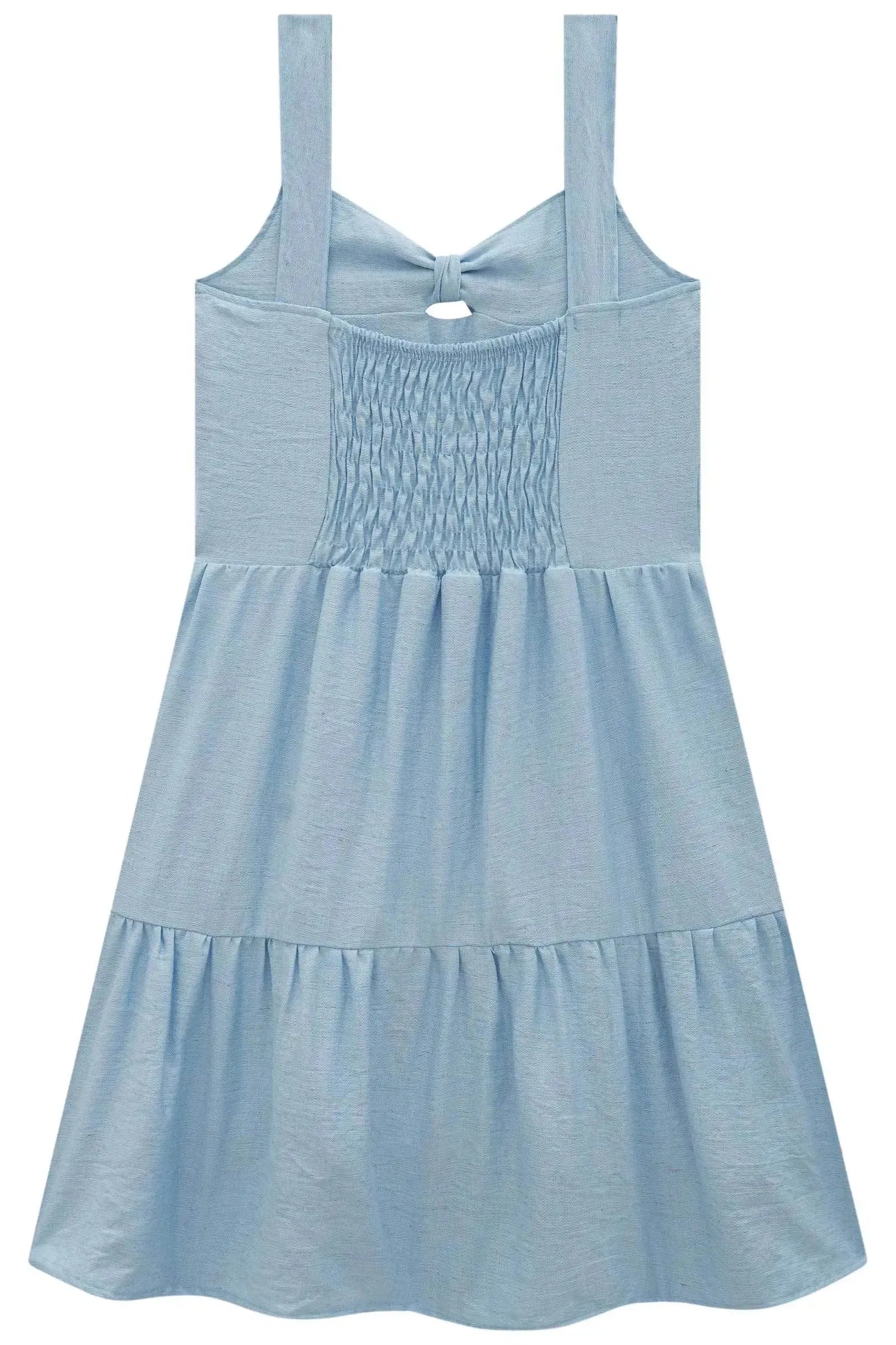 Vestido em Linho Capri 94415 Vic&Vicky Teen Menina