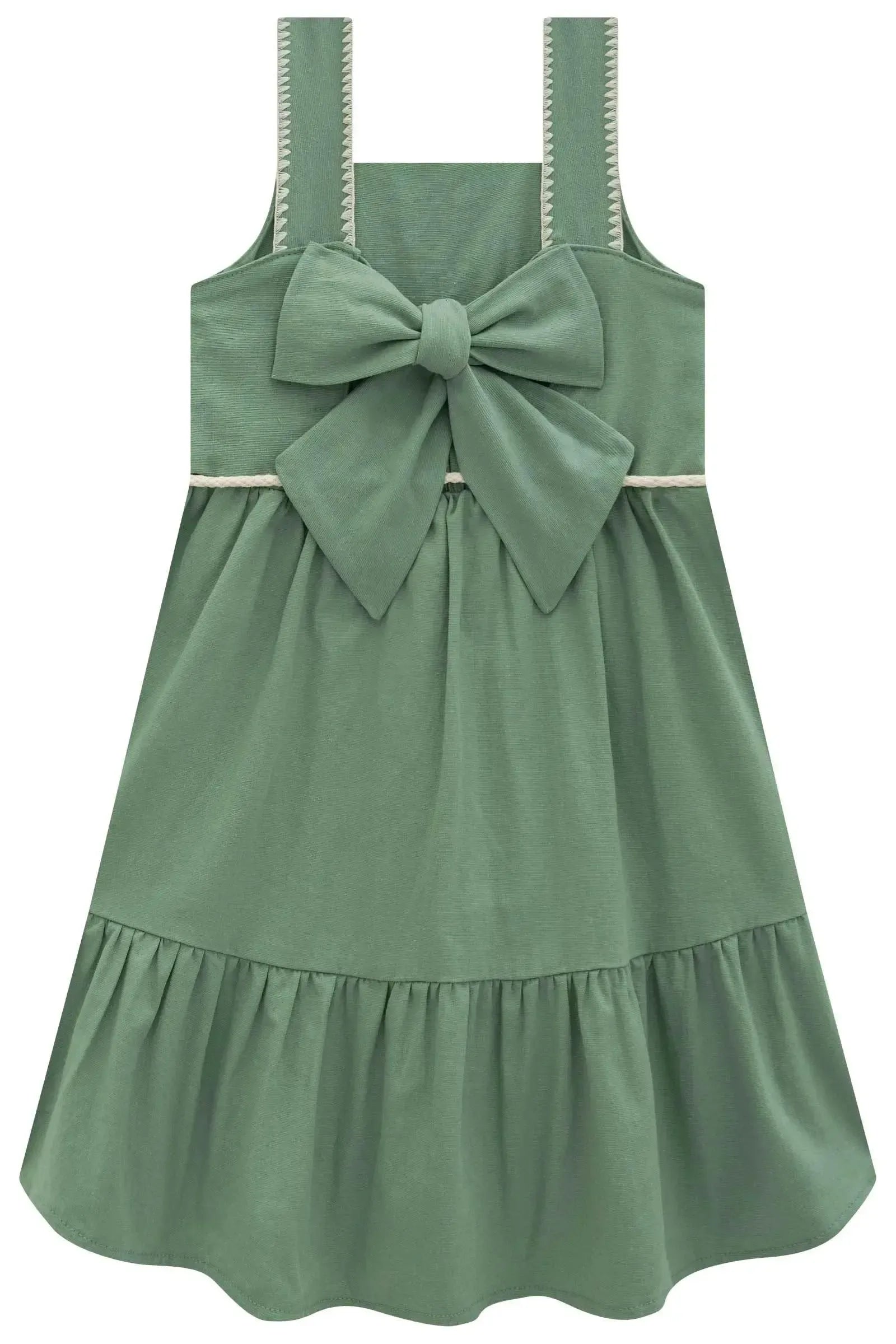 Vestido em Linho com Elastano 97542 Infanti Infantil Menina