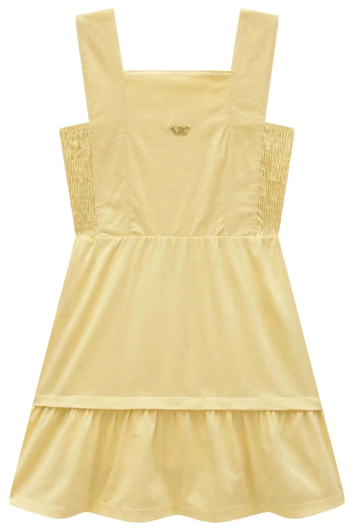 Vestido em Linho com Elastano 98874 Vic Teen Menina