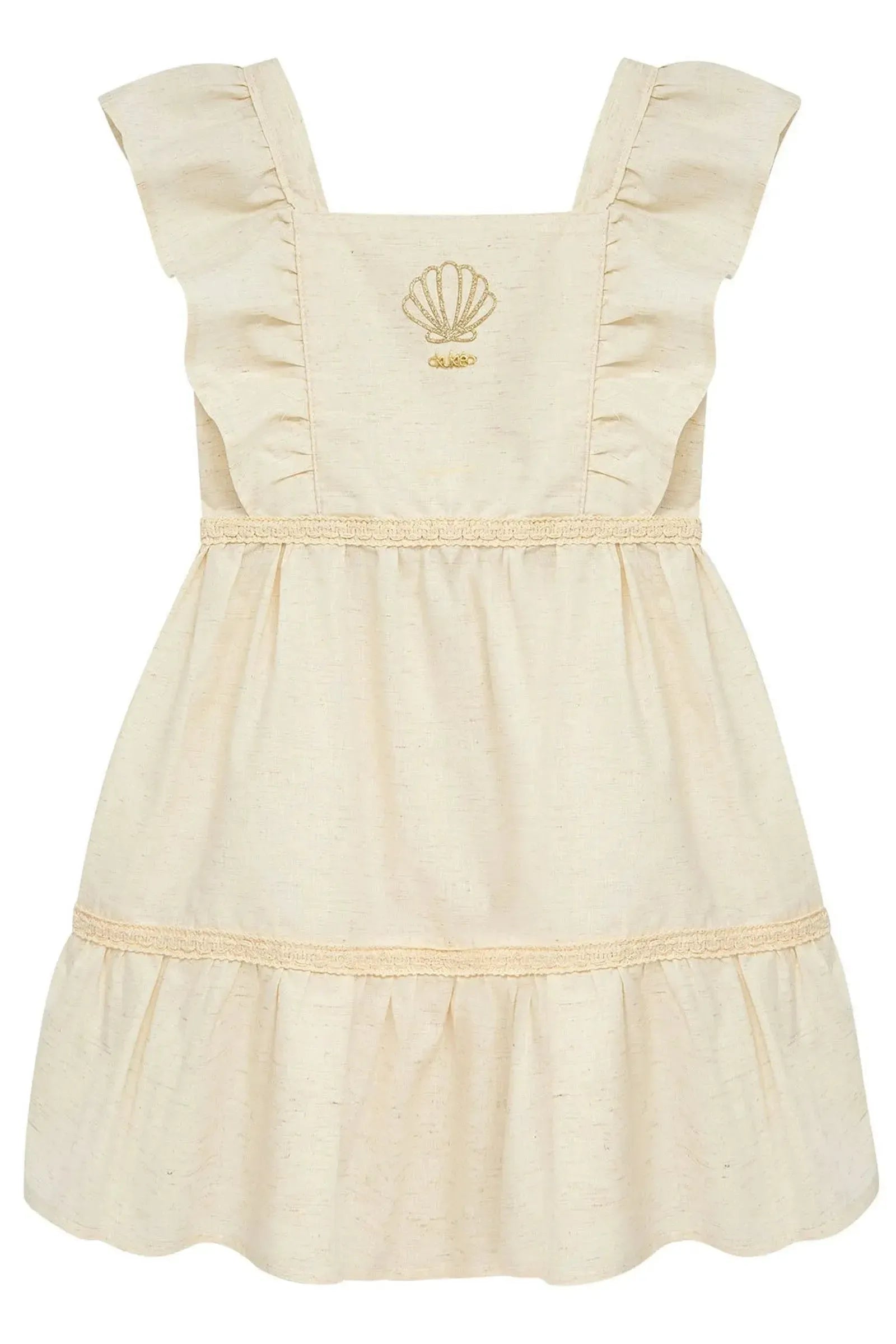 Vestido em Linho Deluxe 95900 Kukiê Infantil Menina