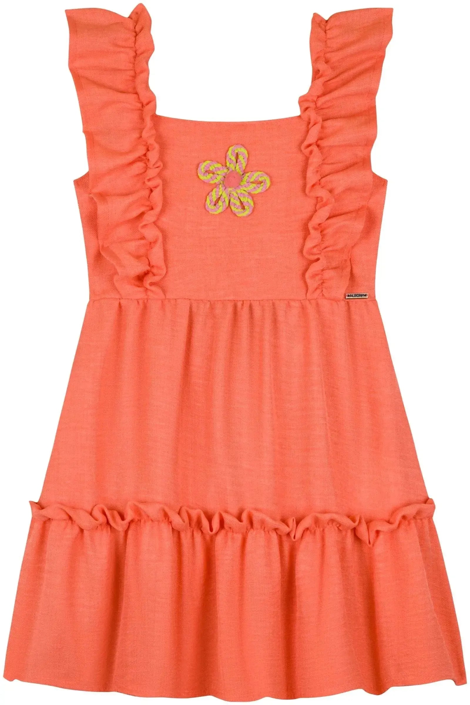 Vestido em Linho Rajado 84022 Kukiê Infantil Menina