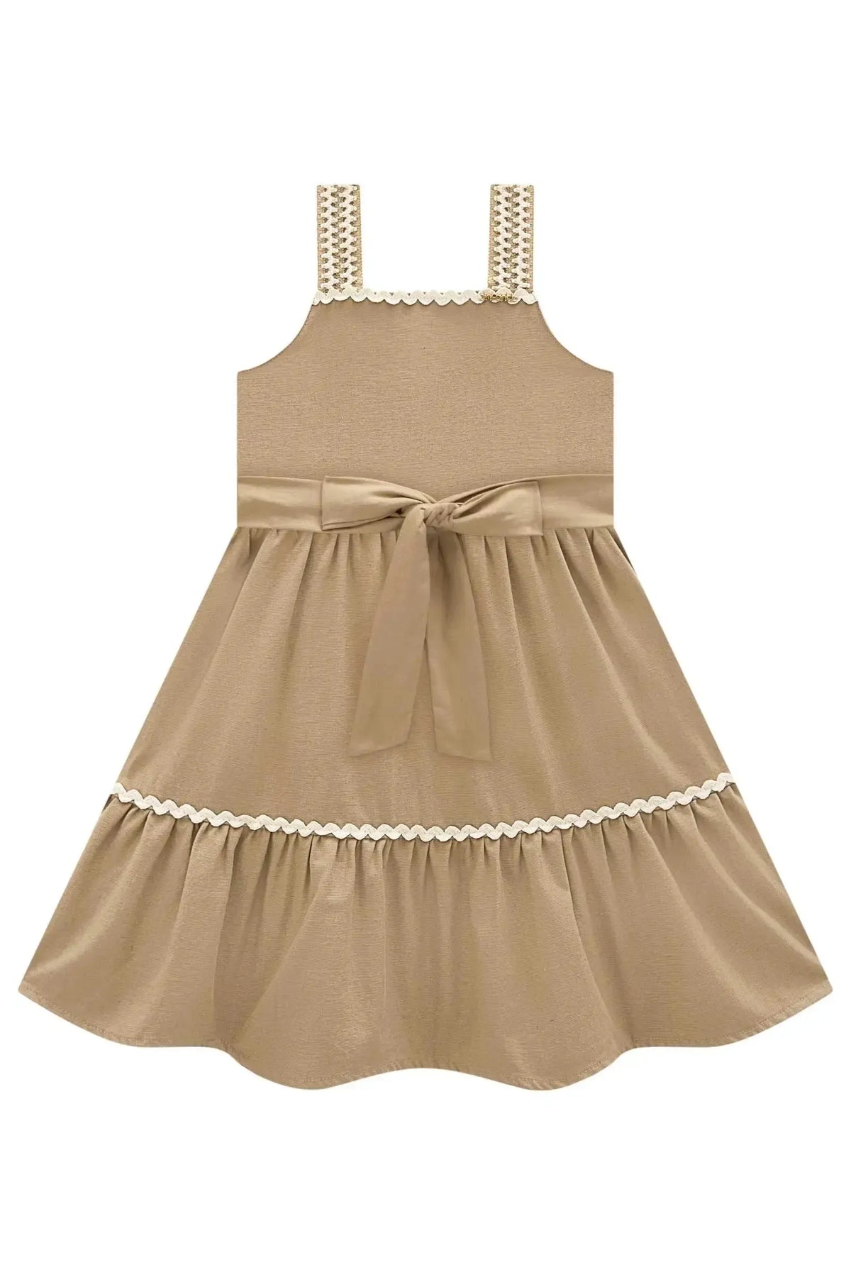 Vestido em Linho Santorine com Elastano 98360 Infanti Infantil Menina