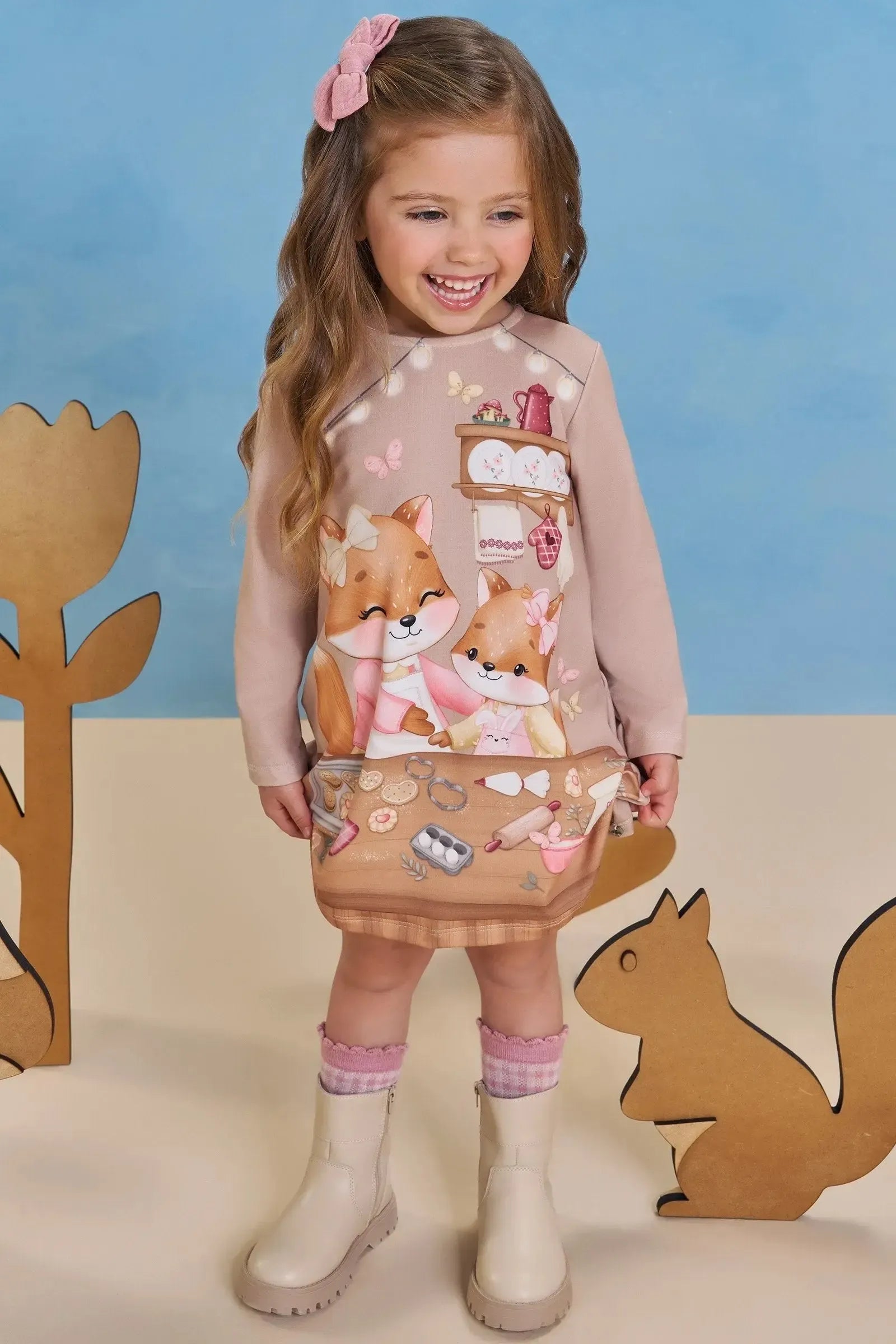 Vestido em Malha Comfy 89200 Infanti Bebê Menina