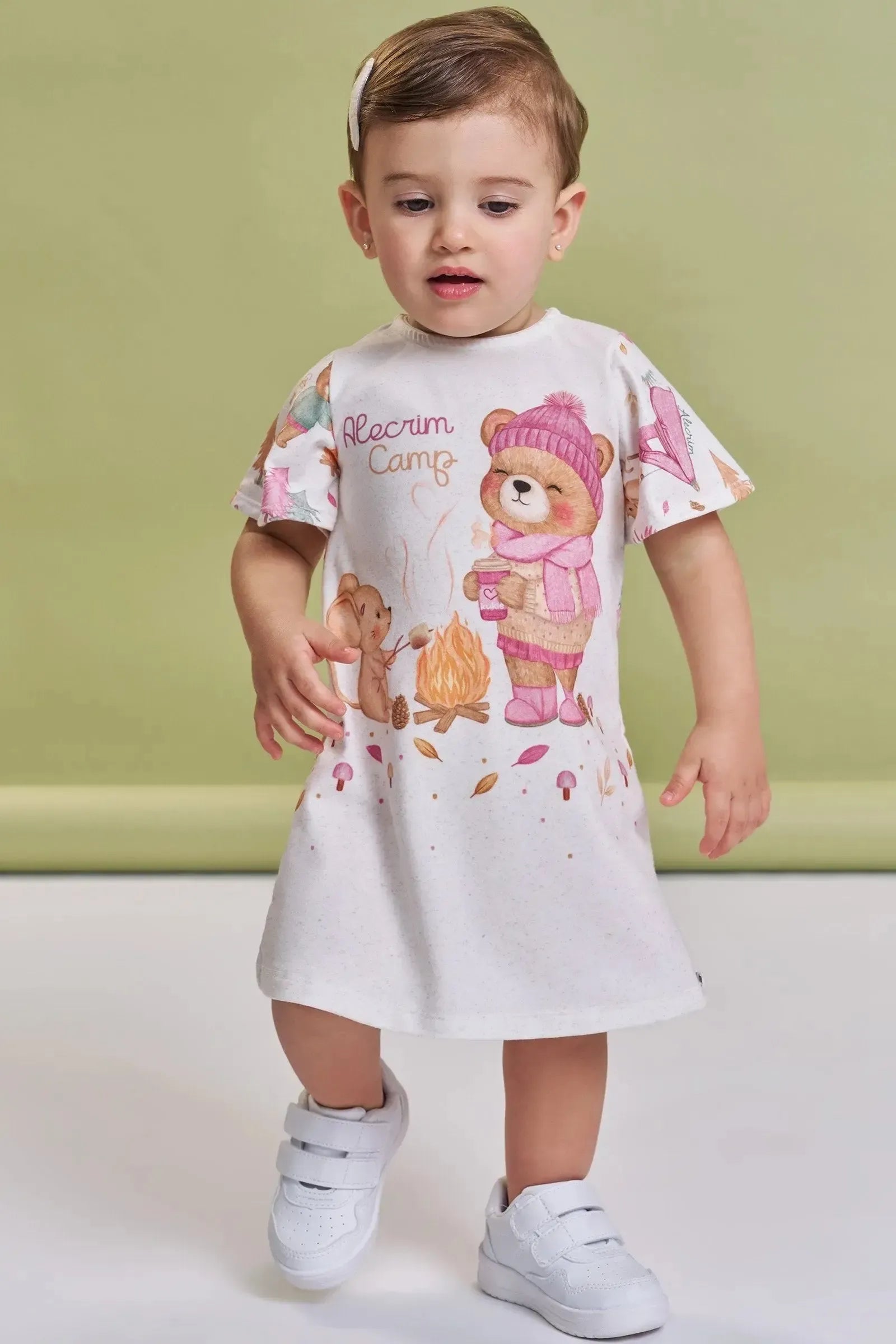 Vestido em Malha Comfy 93769 Kukiê Infantil Menina