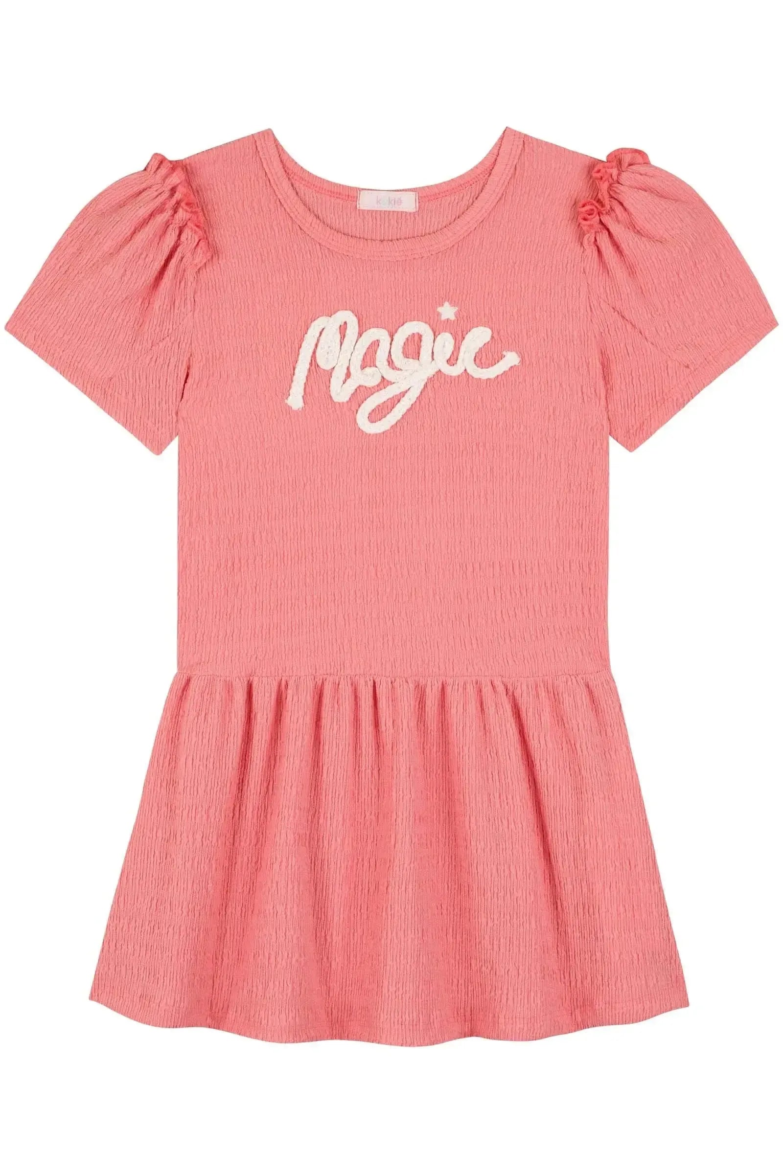 Vestido em Malha Enrugada 84558 Kukiê Infantil Menina