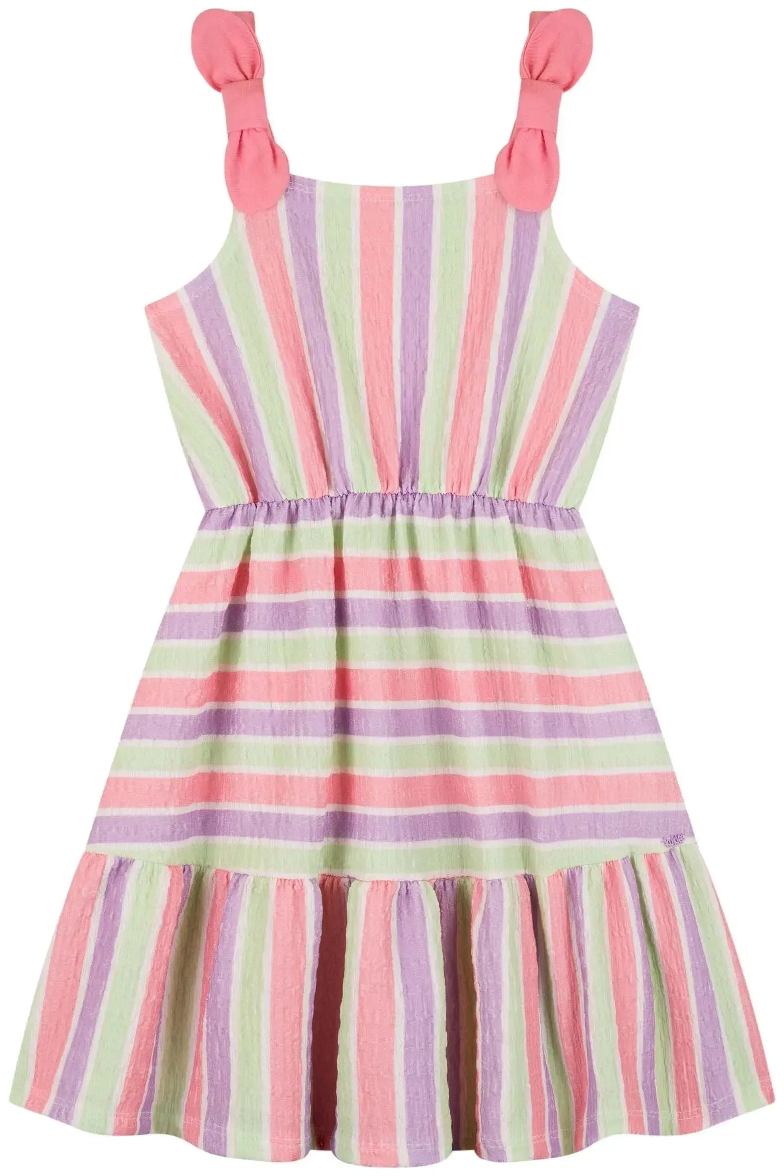 Vestido em Malha Enrugada 84571 Kukiê Infantil Menina