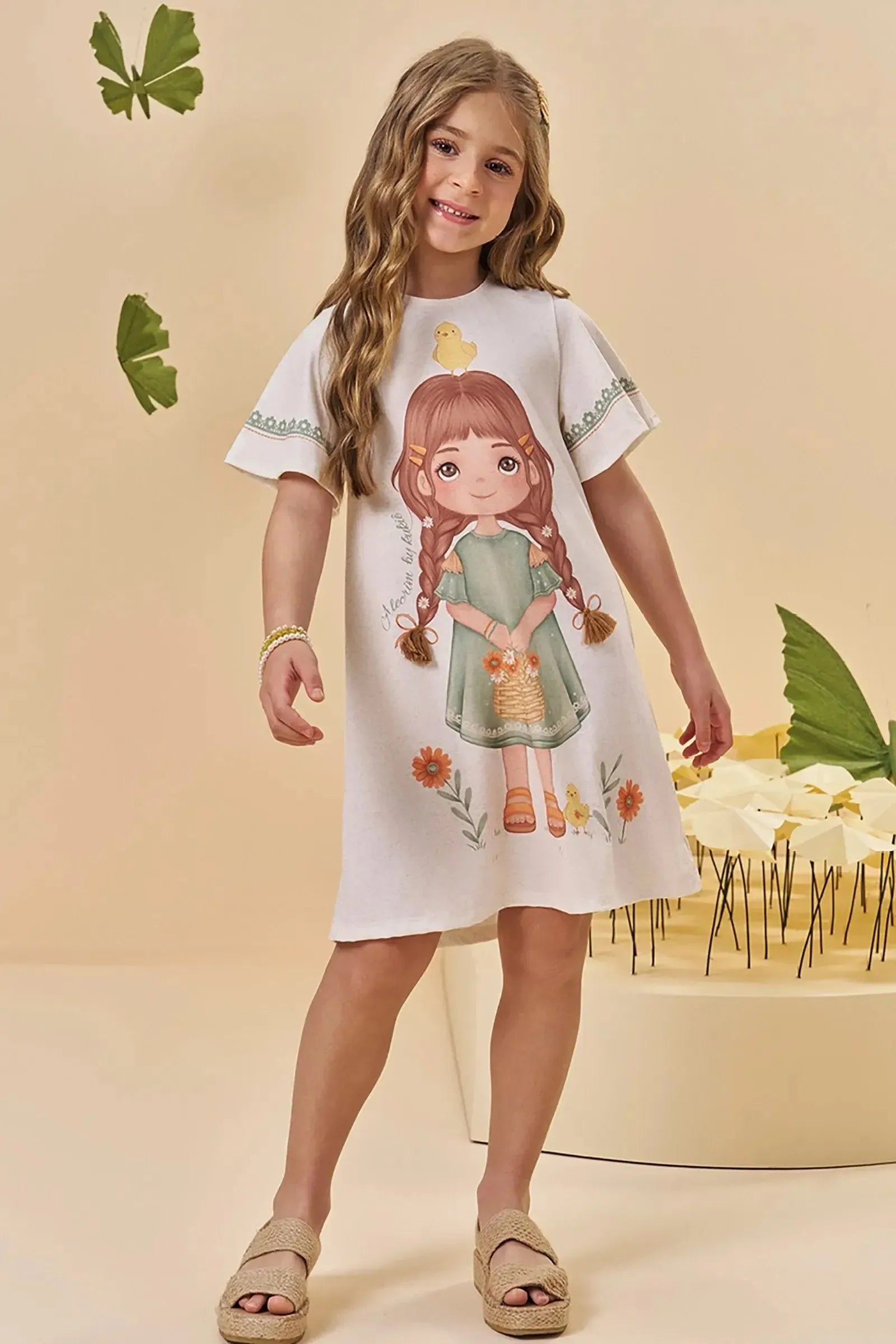 Vestido em Malha Fresh 94256 Kukiê Infantil Menina