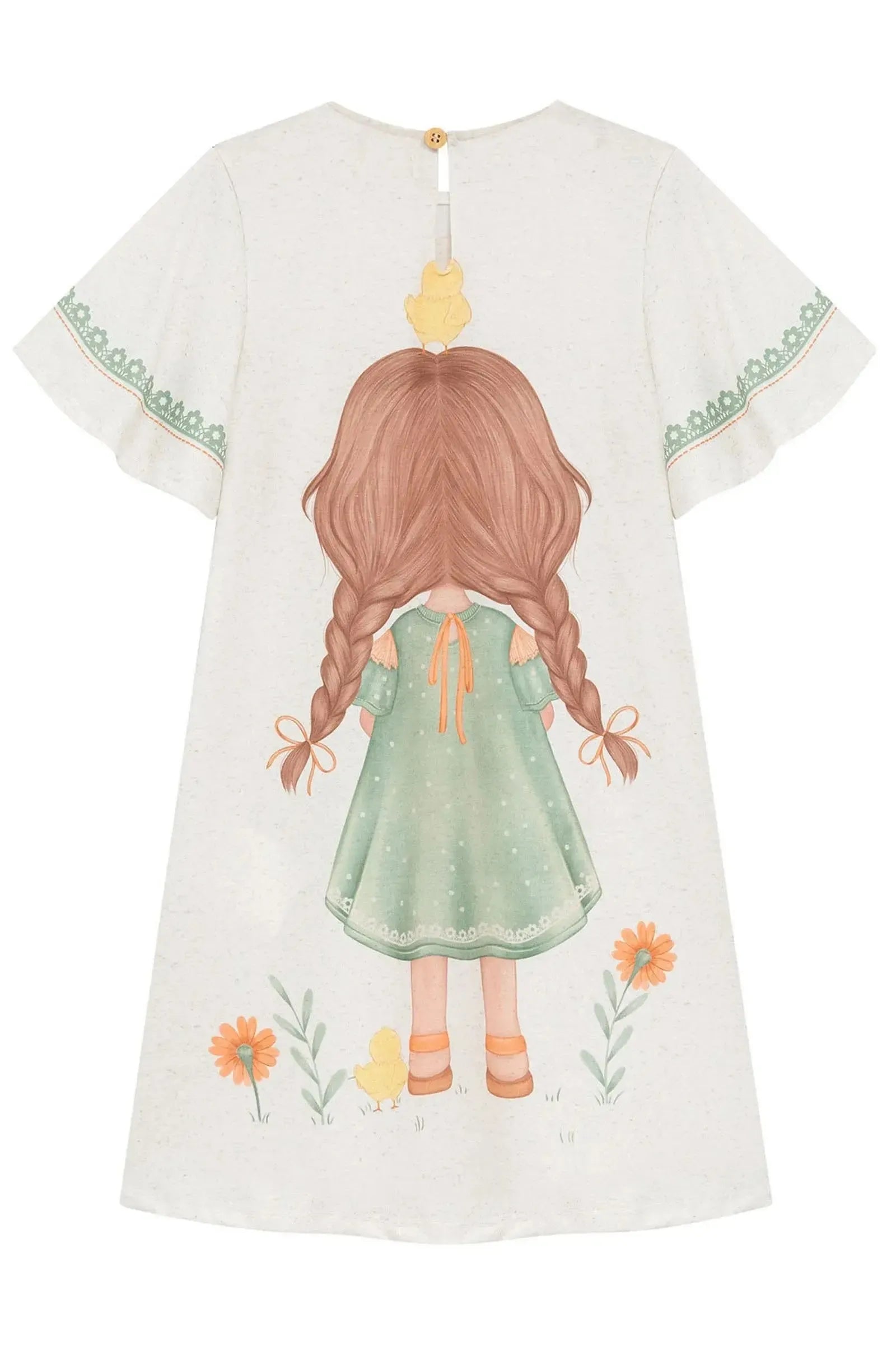 Vestido em Malha Fresh 94256 Kukiê Infantil Menina