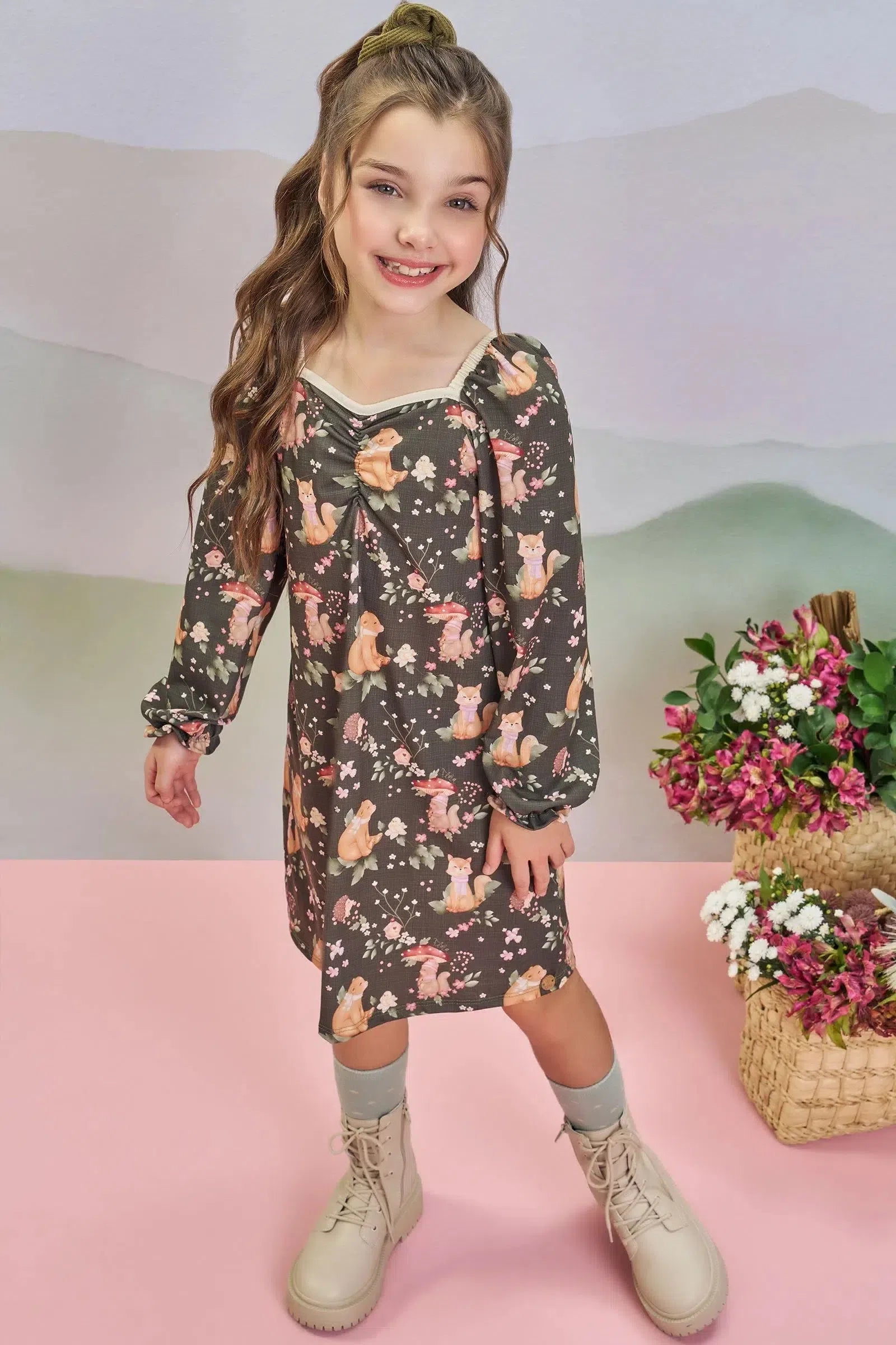 Vestido em Malha Fresh 79191 Infanti Infantil Menina