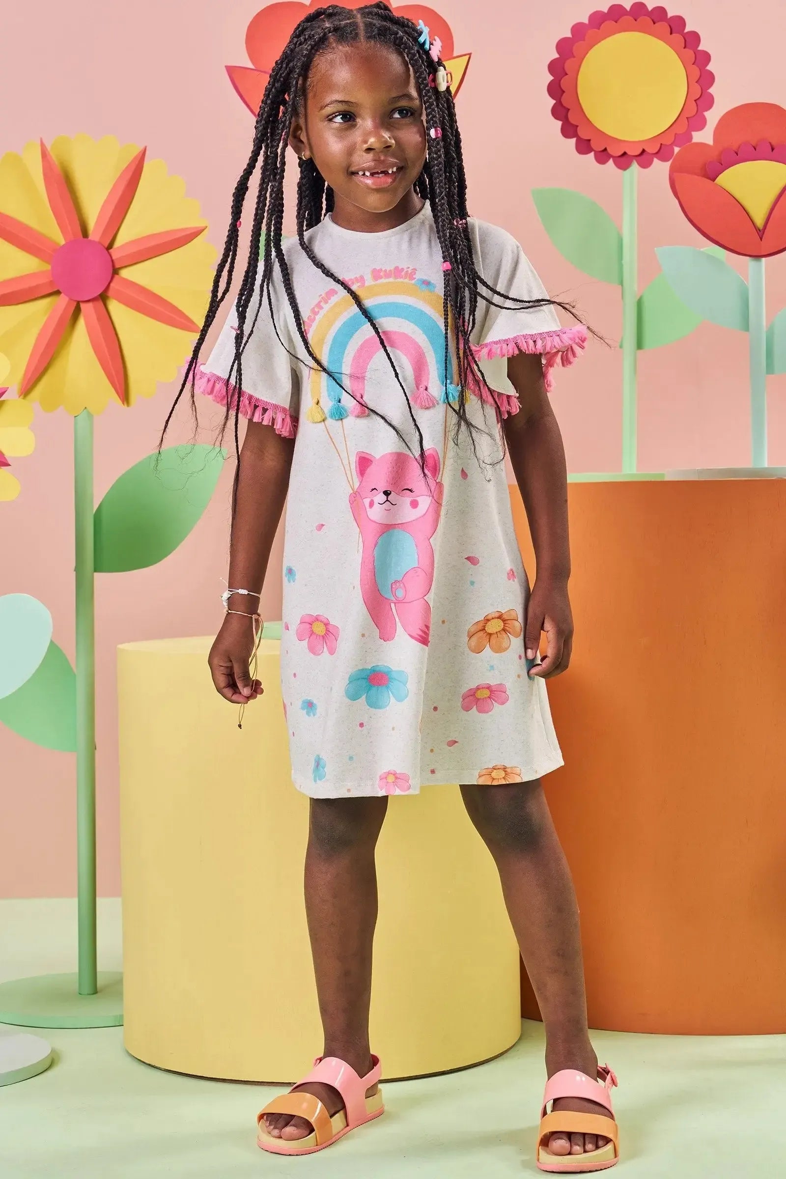 Vestido em Malha Fresh 84023 Kukiê Infantil Menina