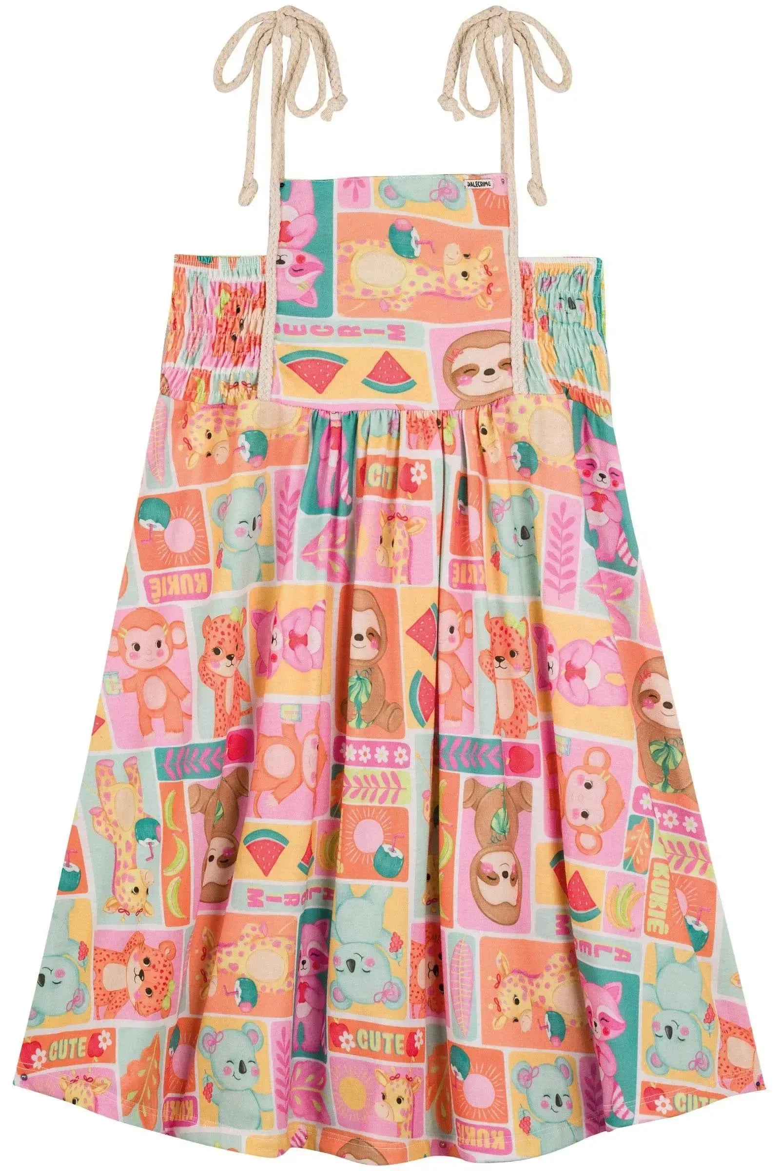Vestido em Malha Fresh 86478 Kukiê Infantil Menina