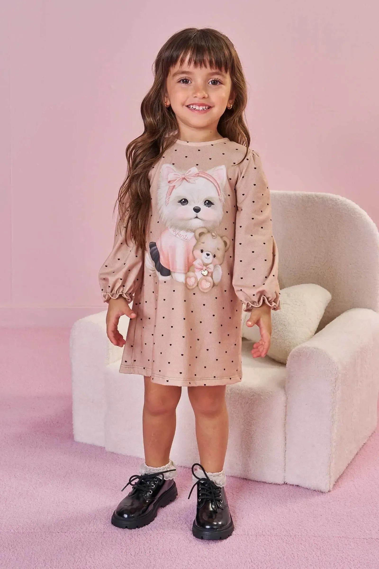 Vestido em Malha Fresh 90491 Infanti Bebê Menina