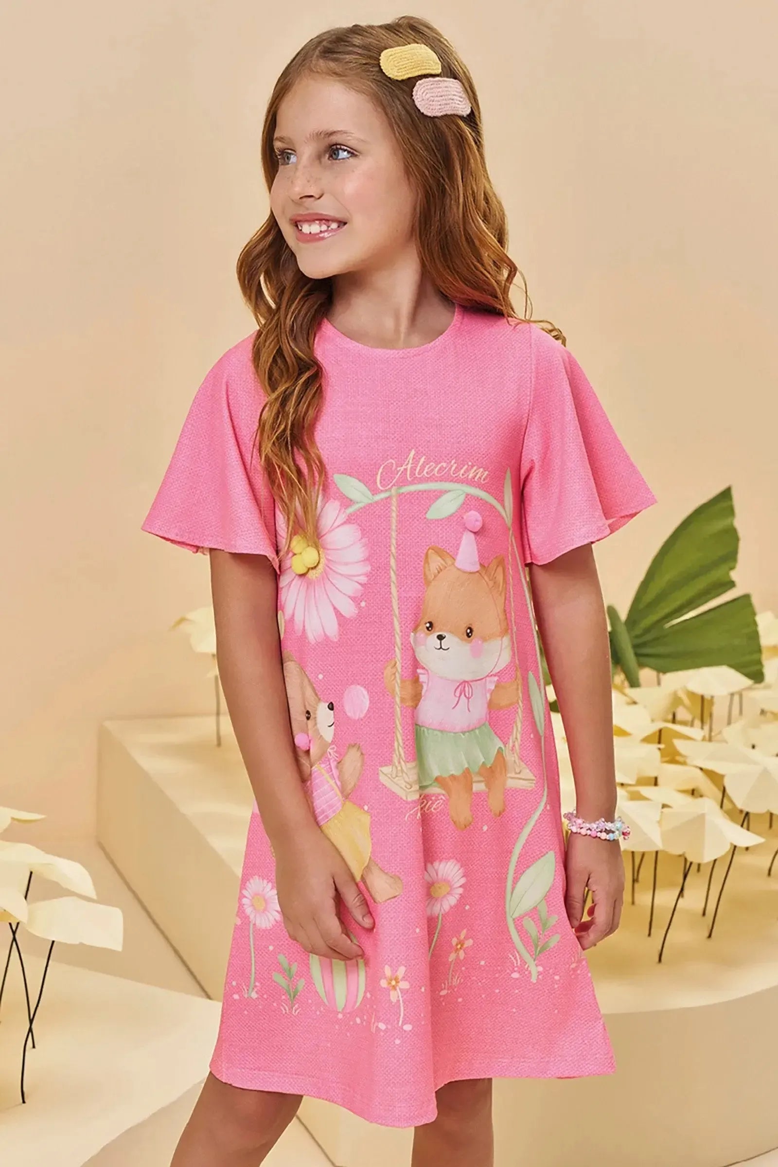 Vestido em Malha Fresh 94254 Kukiê Infantil Menina
