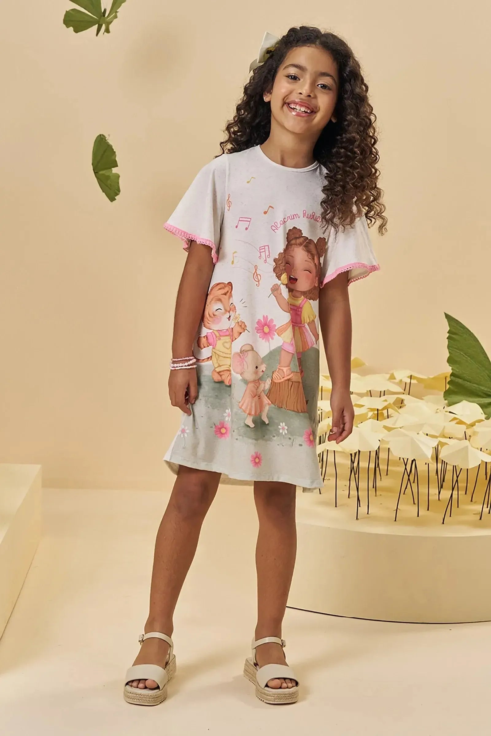 Vestido em Malha Fresh 94258 Kukiê Infantil Menina