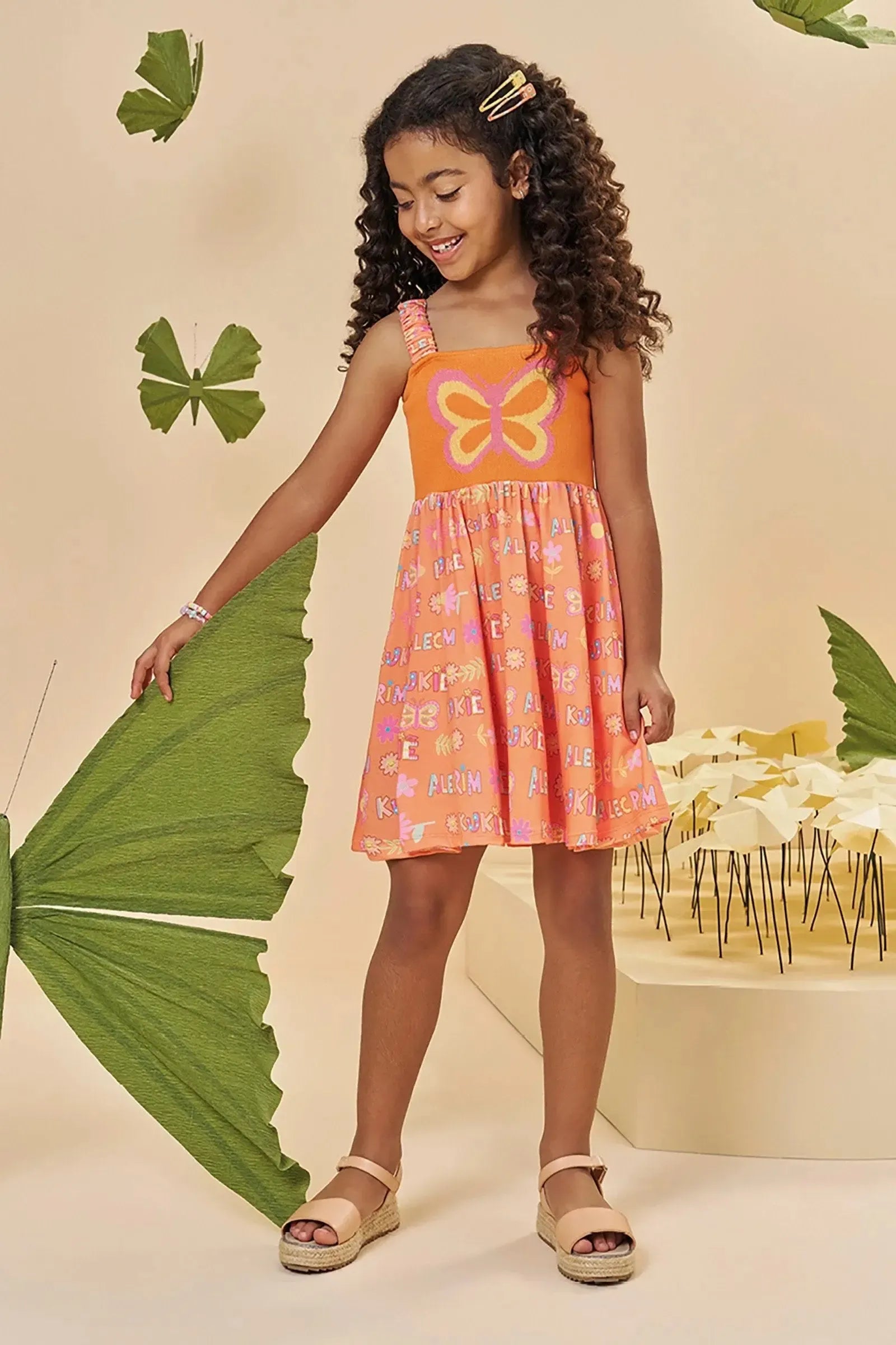 Vestido em Malha Fresh 94273 Kukiê Infantil Menina