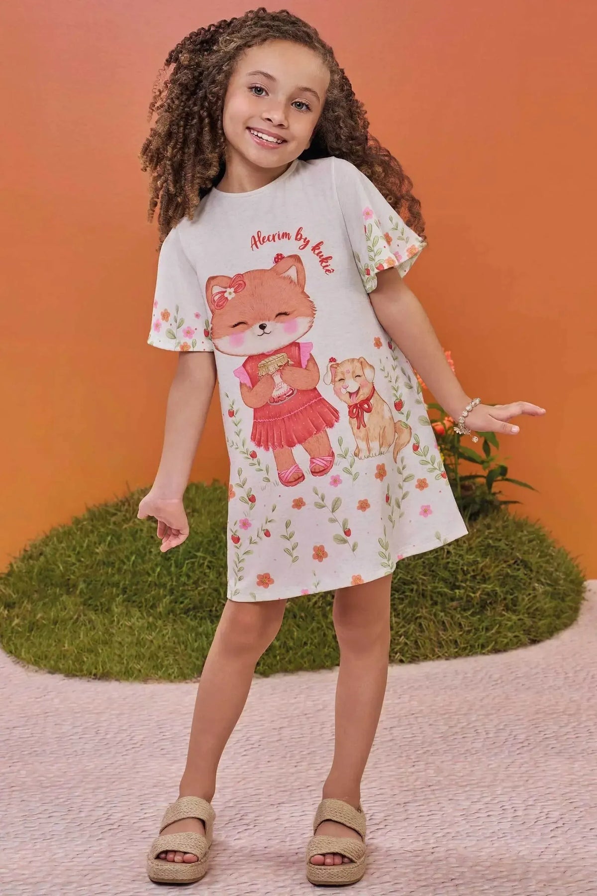 Vestido em Malha Fresh 97986 Kukiê Infantil Menina