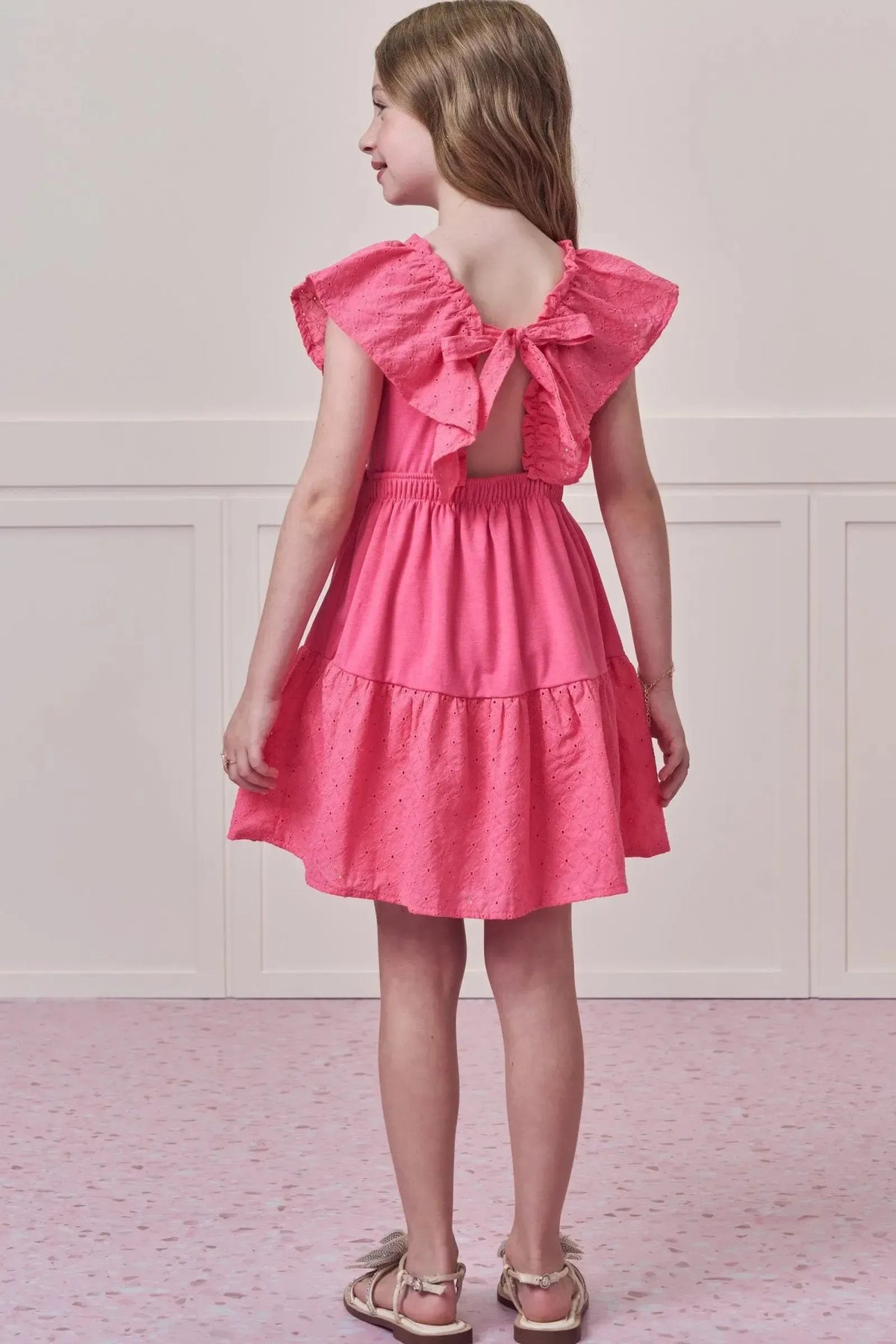 Vestido em Malha Fresh e Laise Verano 96783 Infanti Infantil Menina