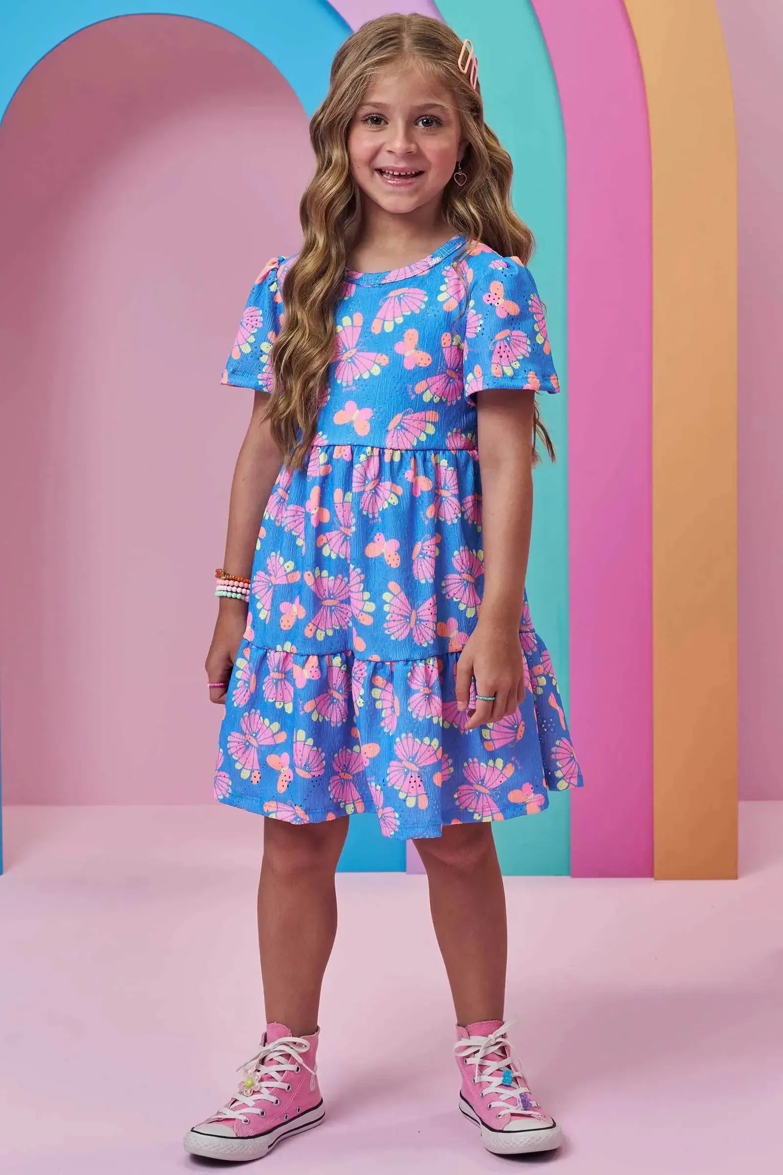 Vestido em Malha Laise 99636 Kukiê Infantil Menina