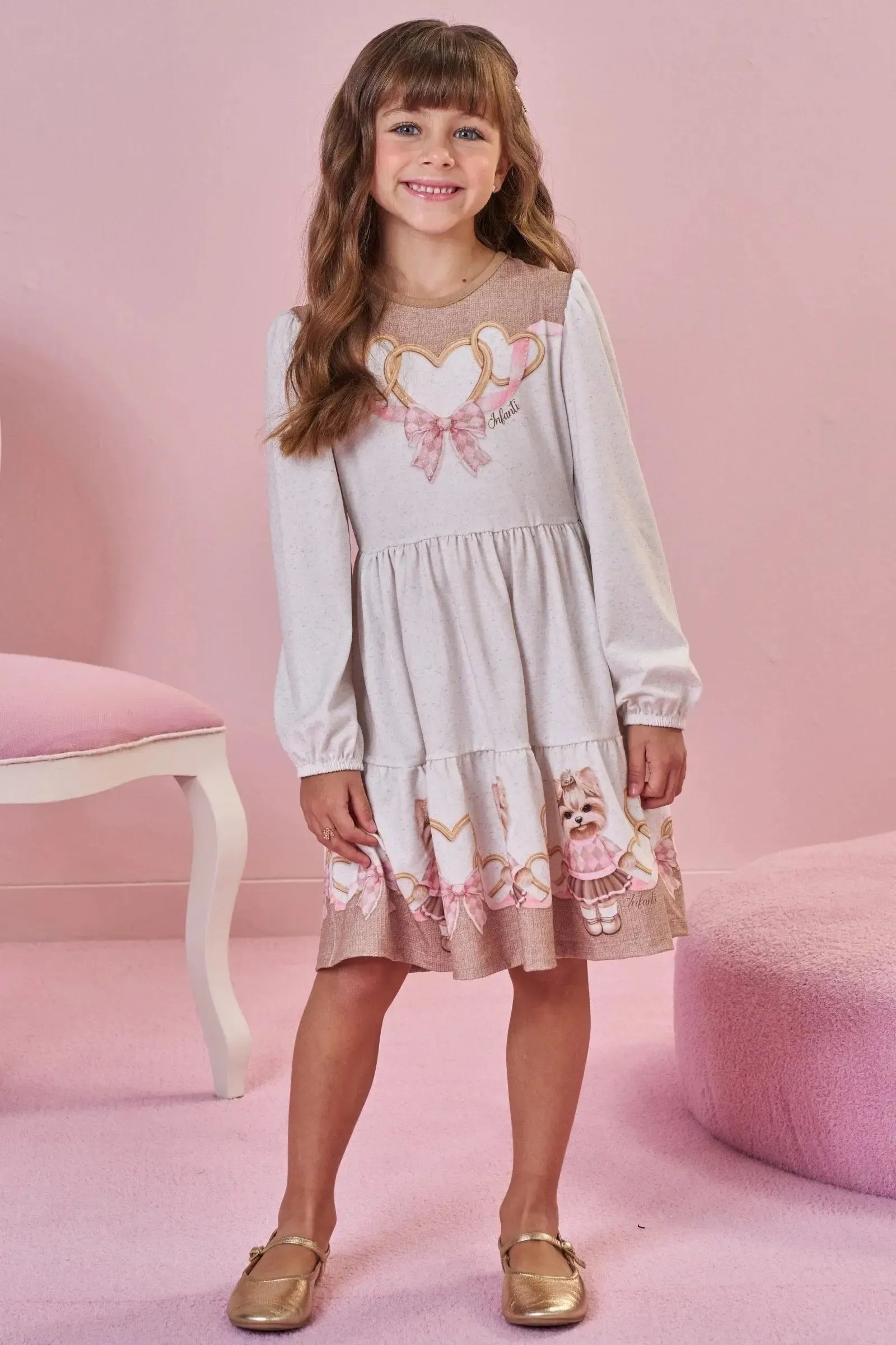 Vestido em Malha Power 89738 Infanti Infantil Menina