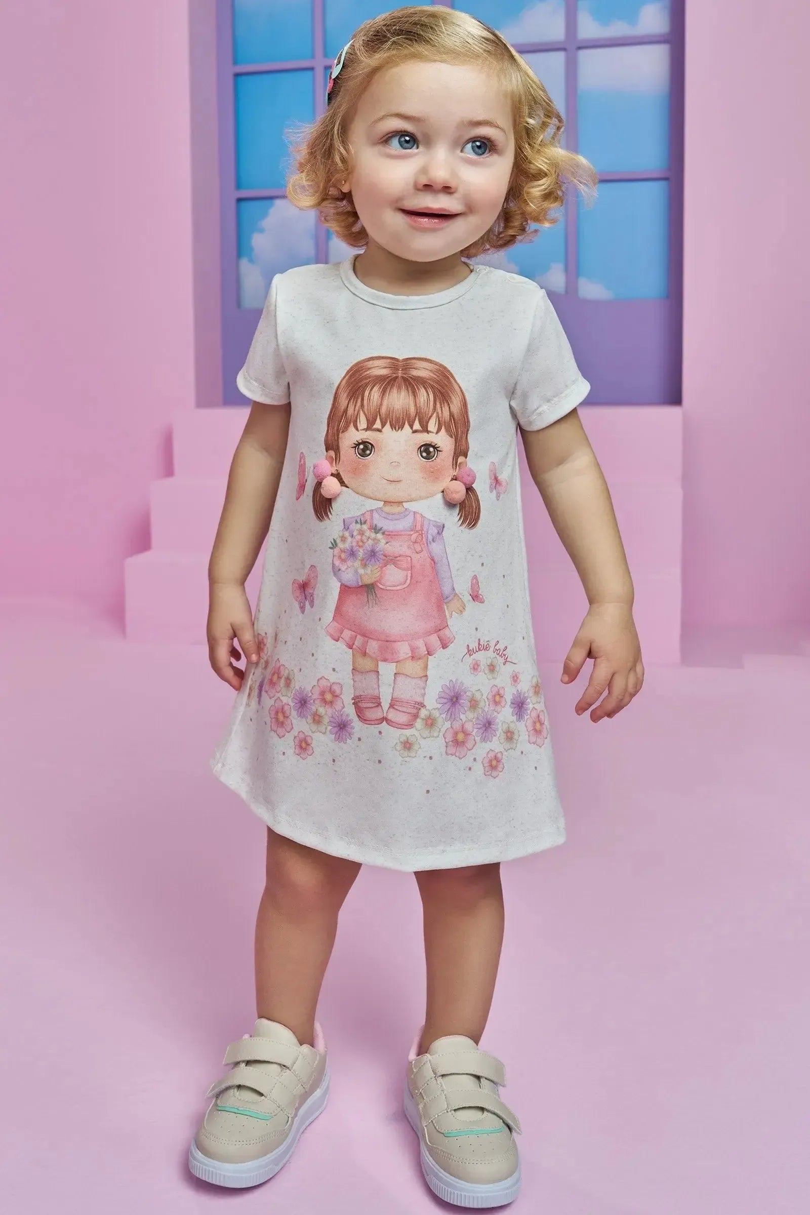 Vestido em Malha Power 93845 Kukiê Bebê Menina