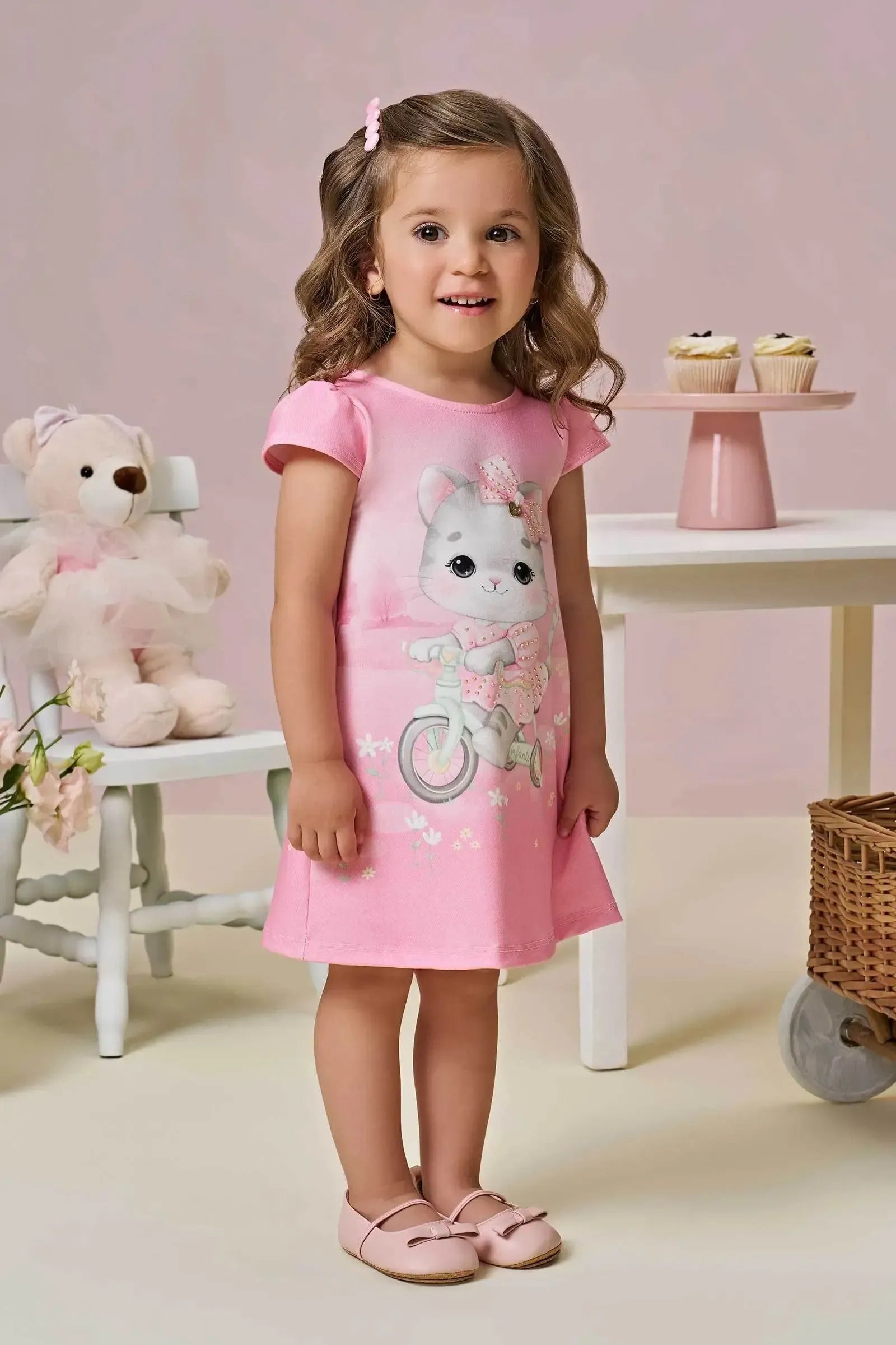 Vestido em Malha Power 94514 Infanti Bebê Menina
