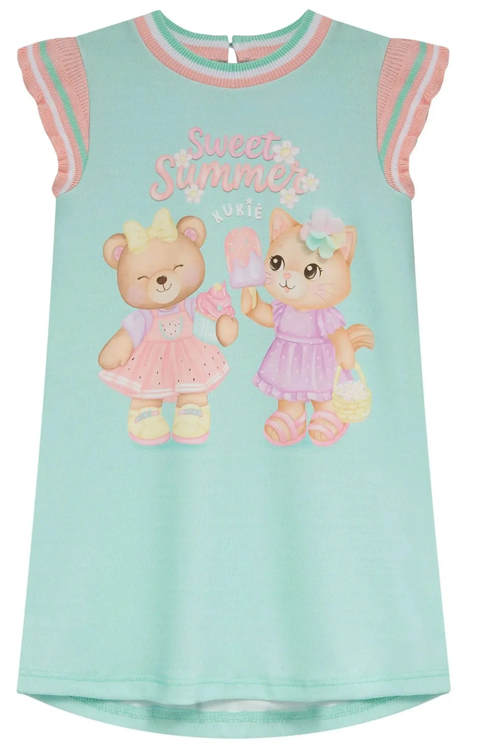 Vestido em Malha Power 95258 Kukiê Infantil Menina