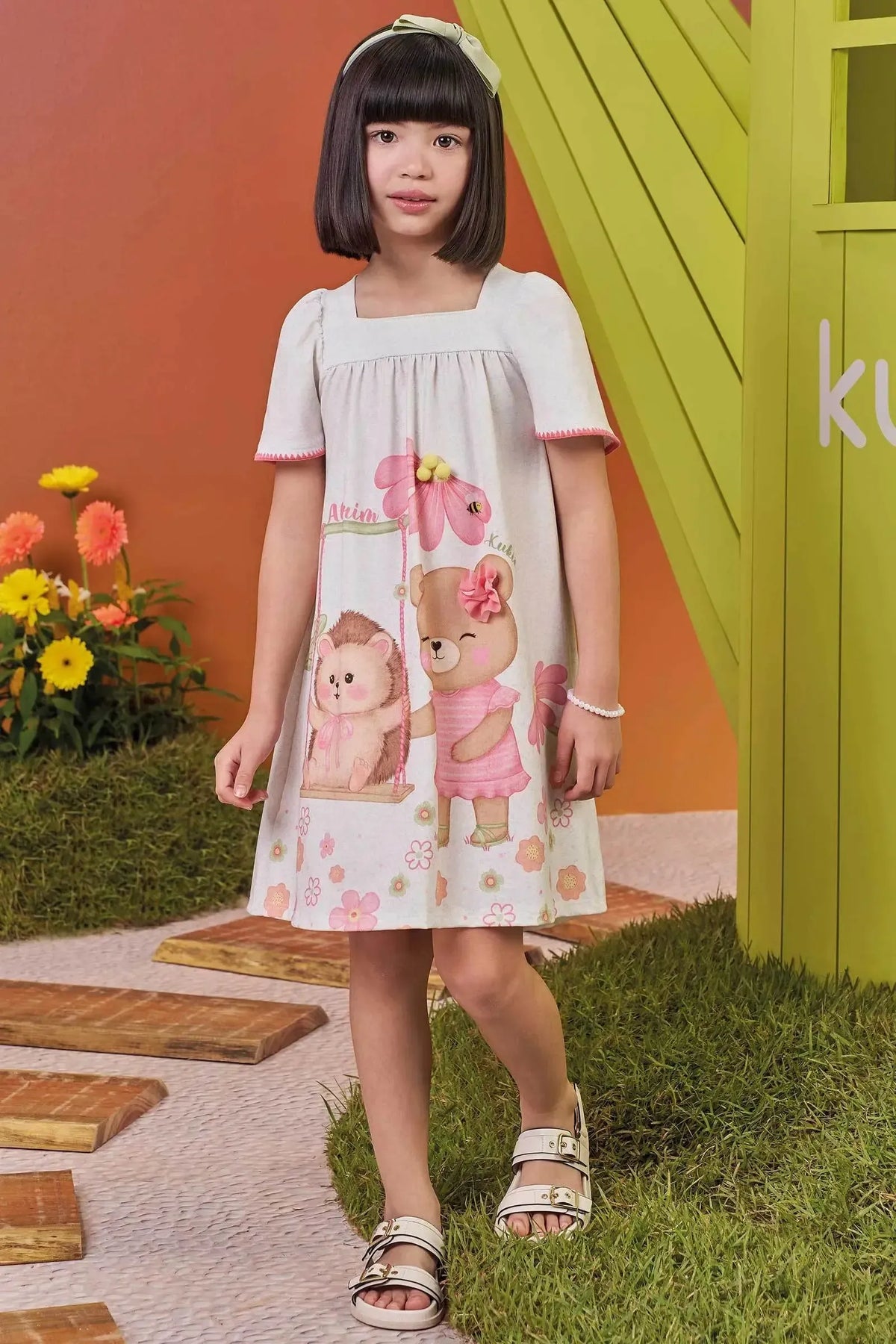 Vestido em Malha Power 98531 Kukiê Infantil Menina