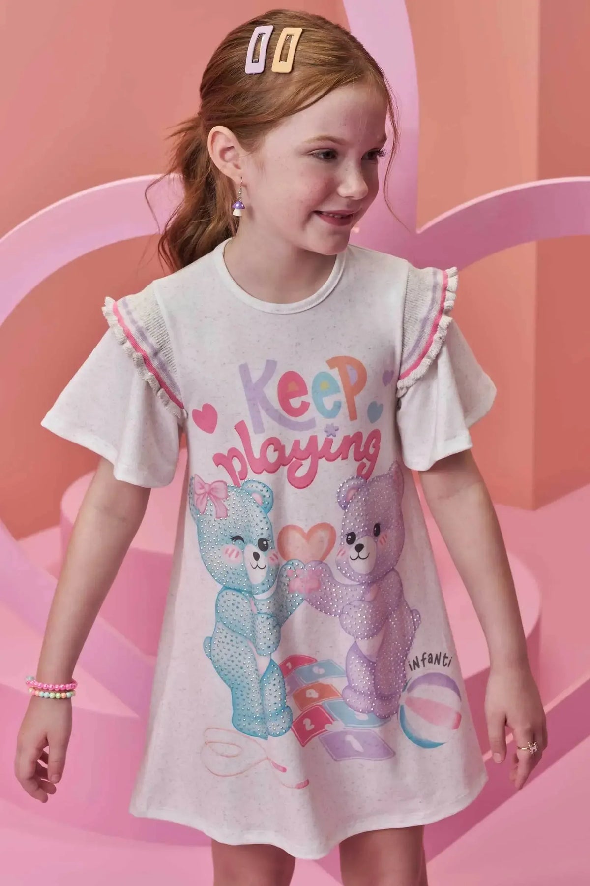 Vestido em Malha Power 99145 Infanti Infantil Menina