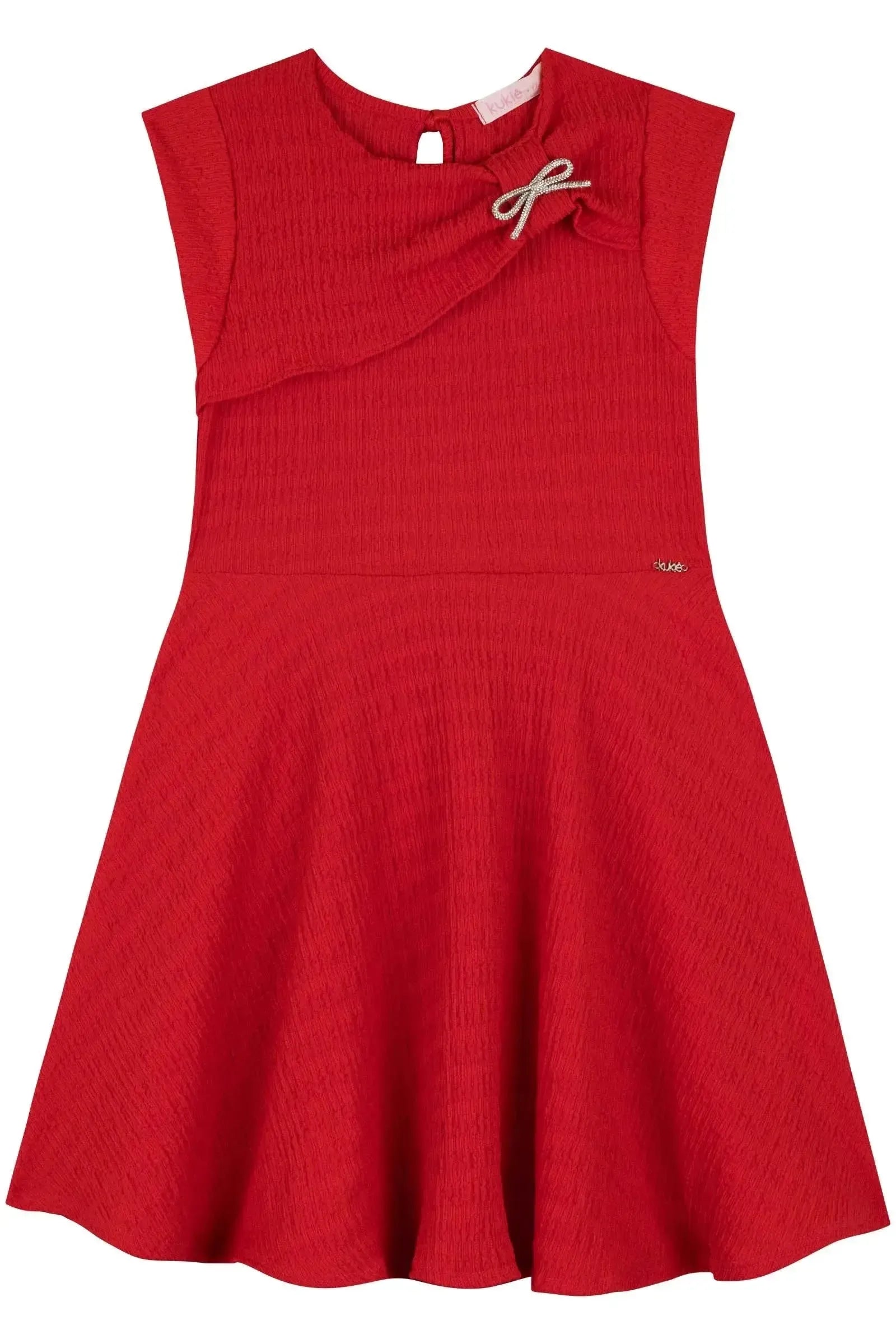 Vestido em Malha Relevo 83416 Kukiê Infantil Menina