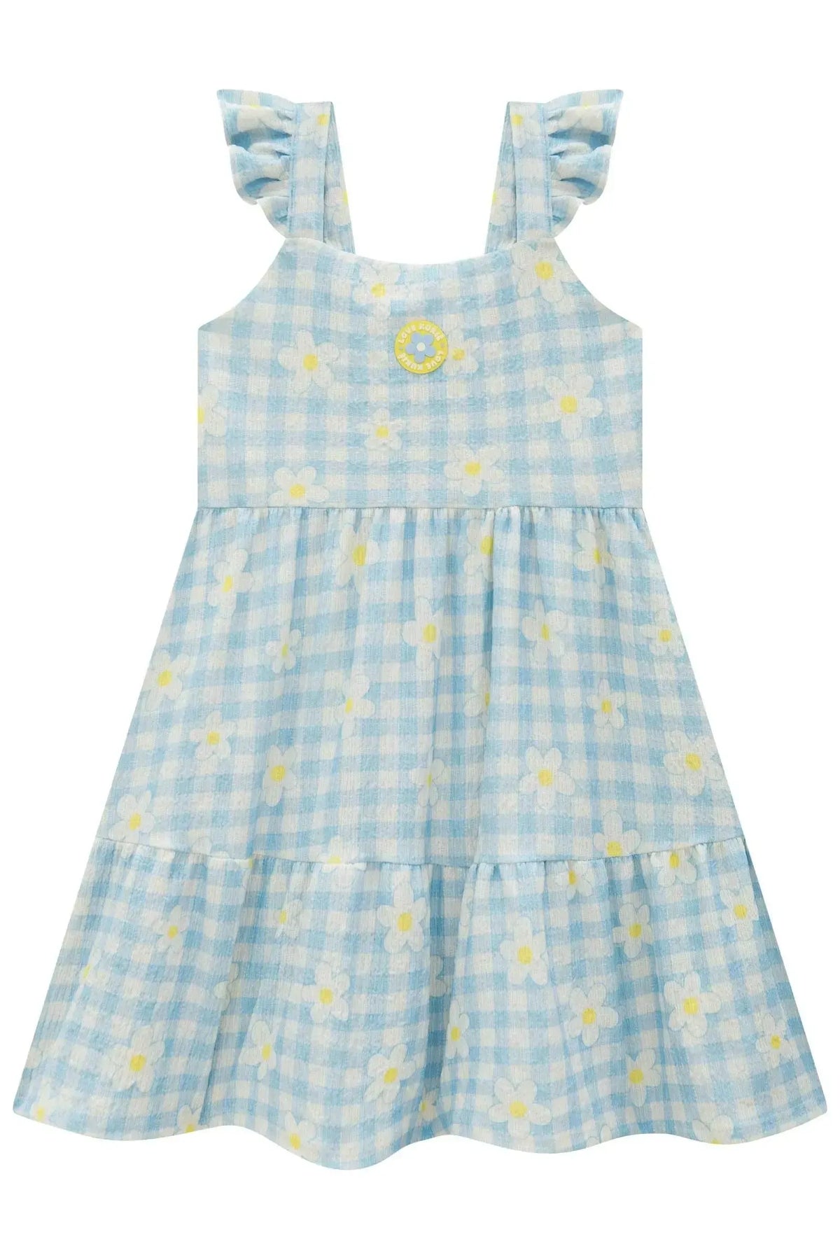 Vestido em Malha Textura 98457 Kukiê Infantil Menina