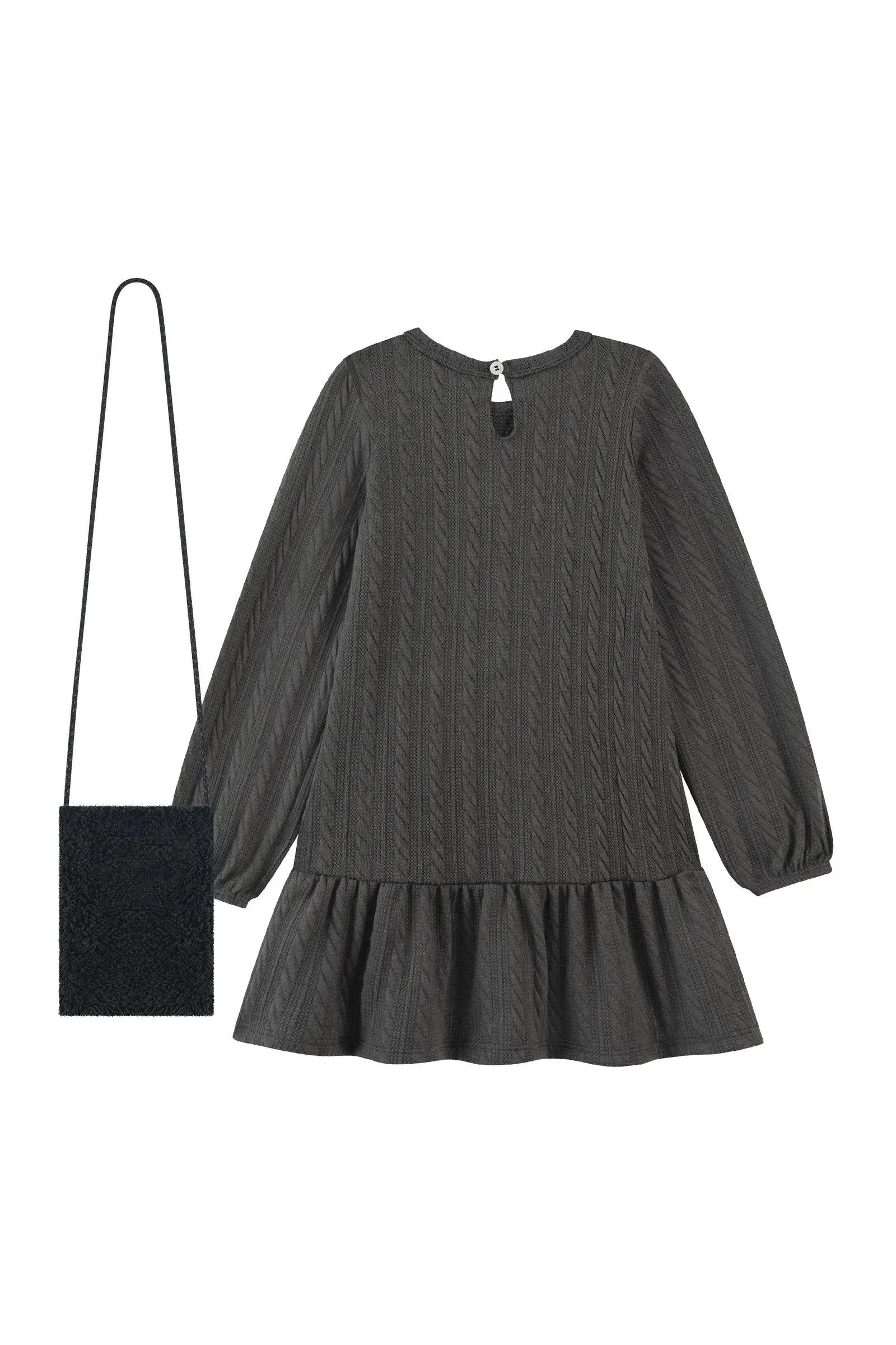 Vestido em Malha Tricot (acompanha Bolsa) 92493 Kukiê Infantil Menina