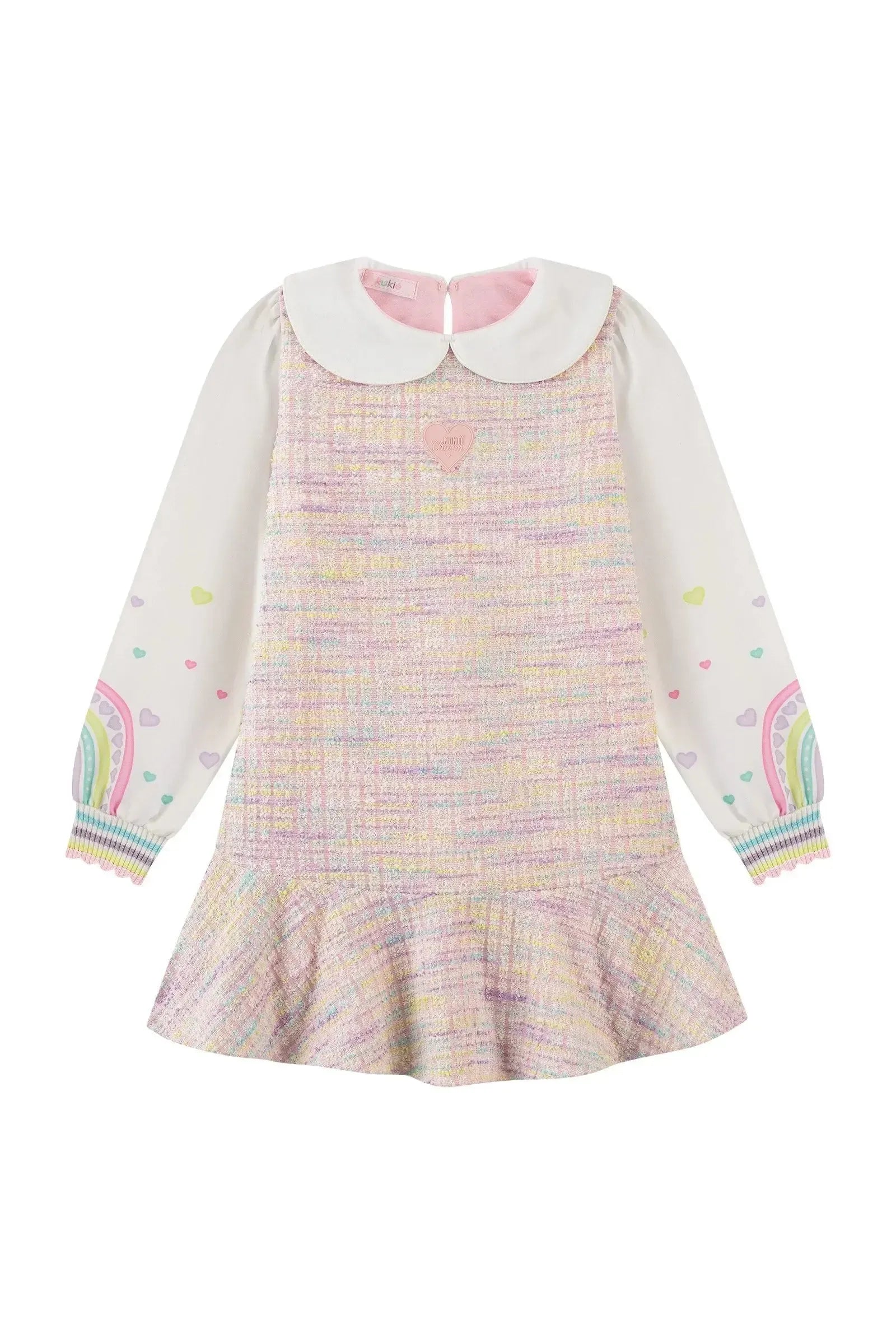 Vestido em Malha Tweed 90299 Kukiê Infantil Menina